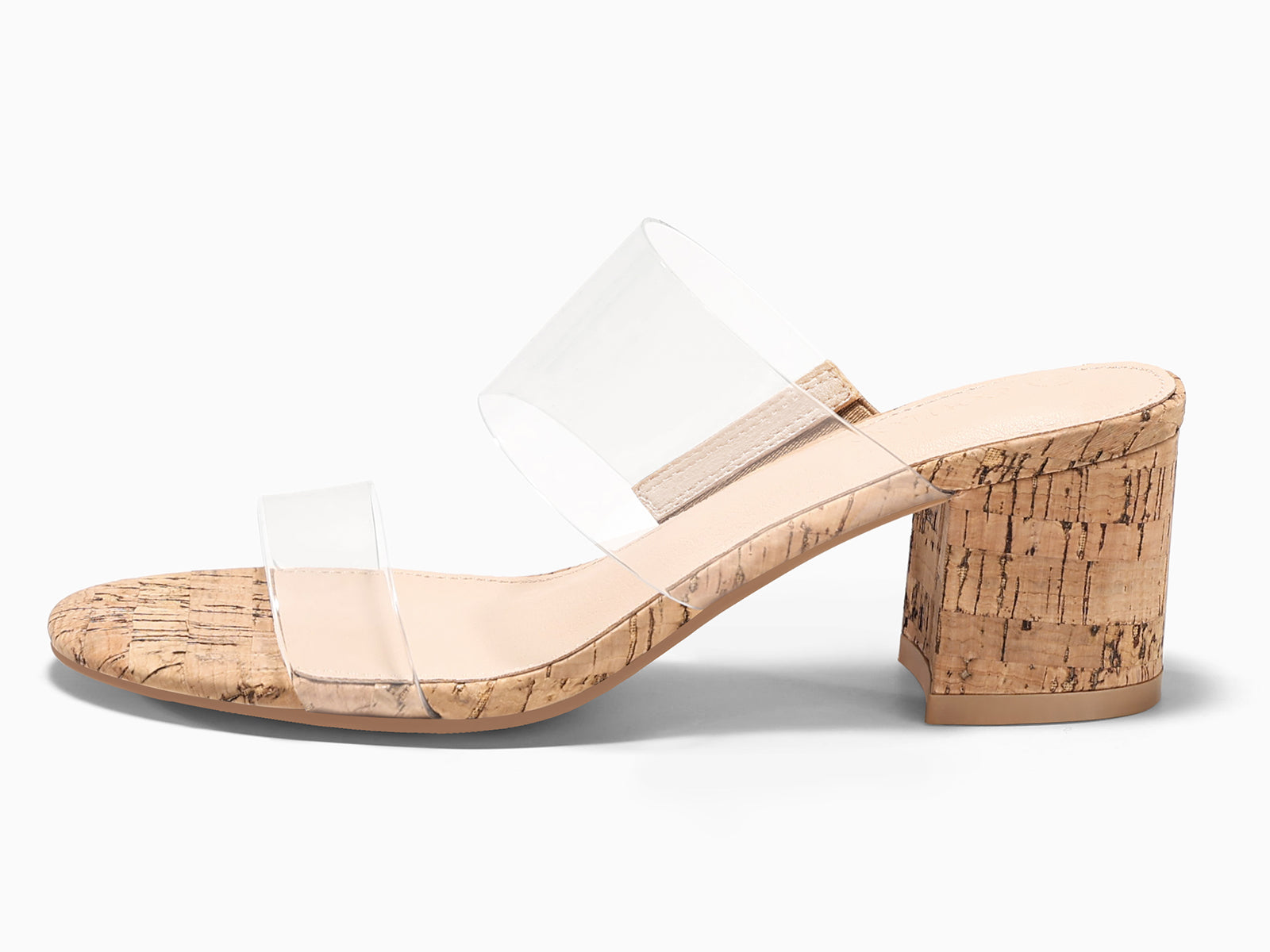 Coutgo Women's Camel Clear Heeled Sandals