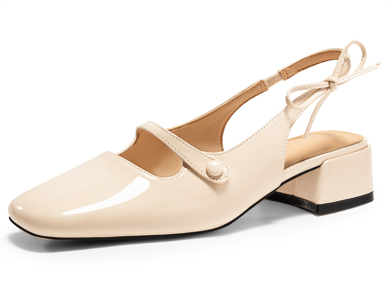 Coutgo Womens Apricot Mary Jane Shoes