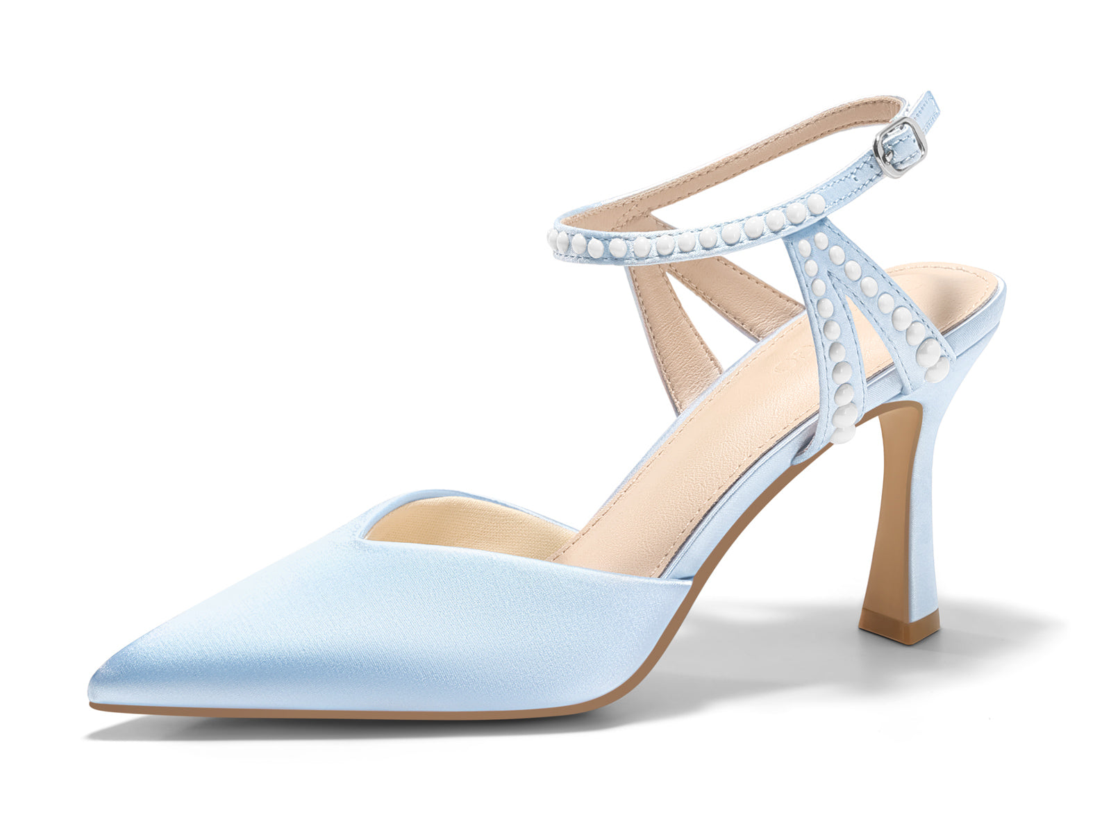 Coutgo Womens Blue Kitten High Heels