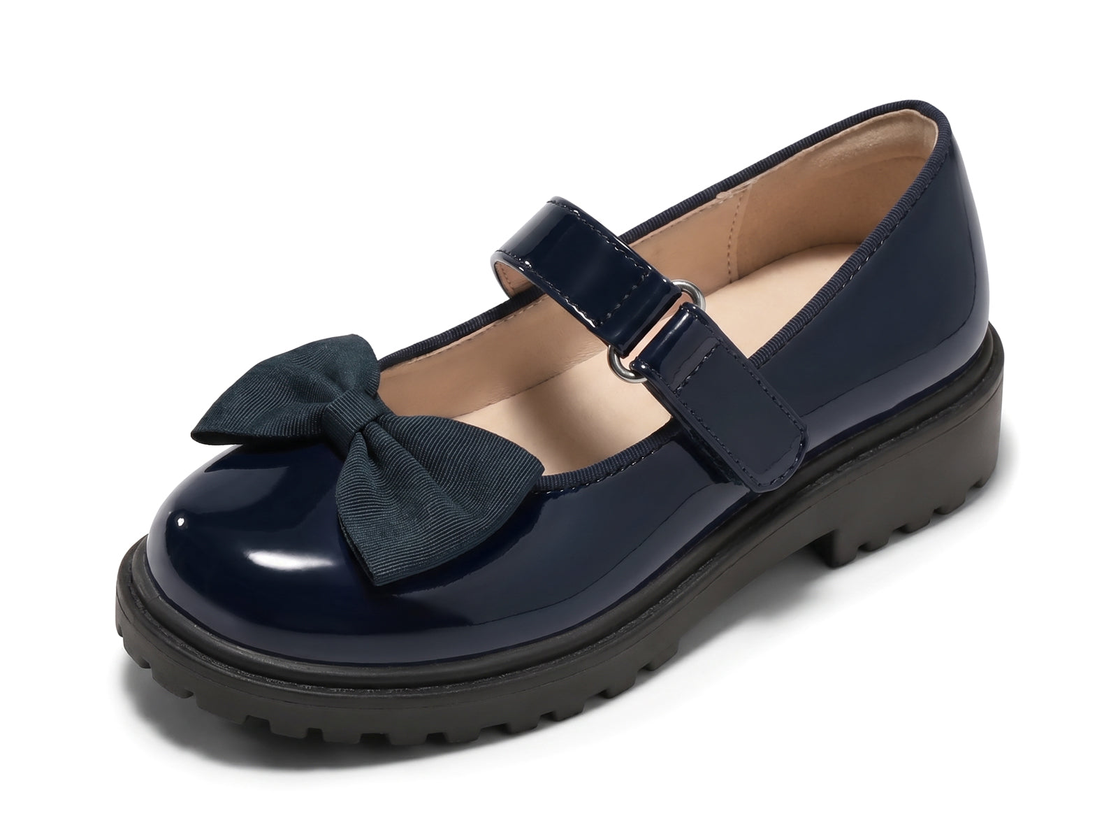 Coutgo Girls Navy Mary Jane Dress Shoes
