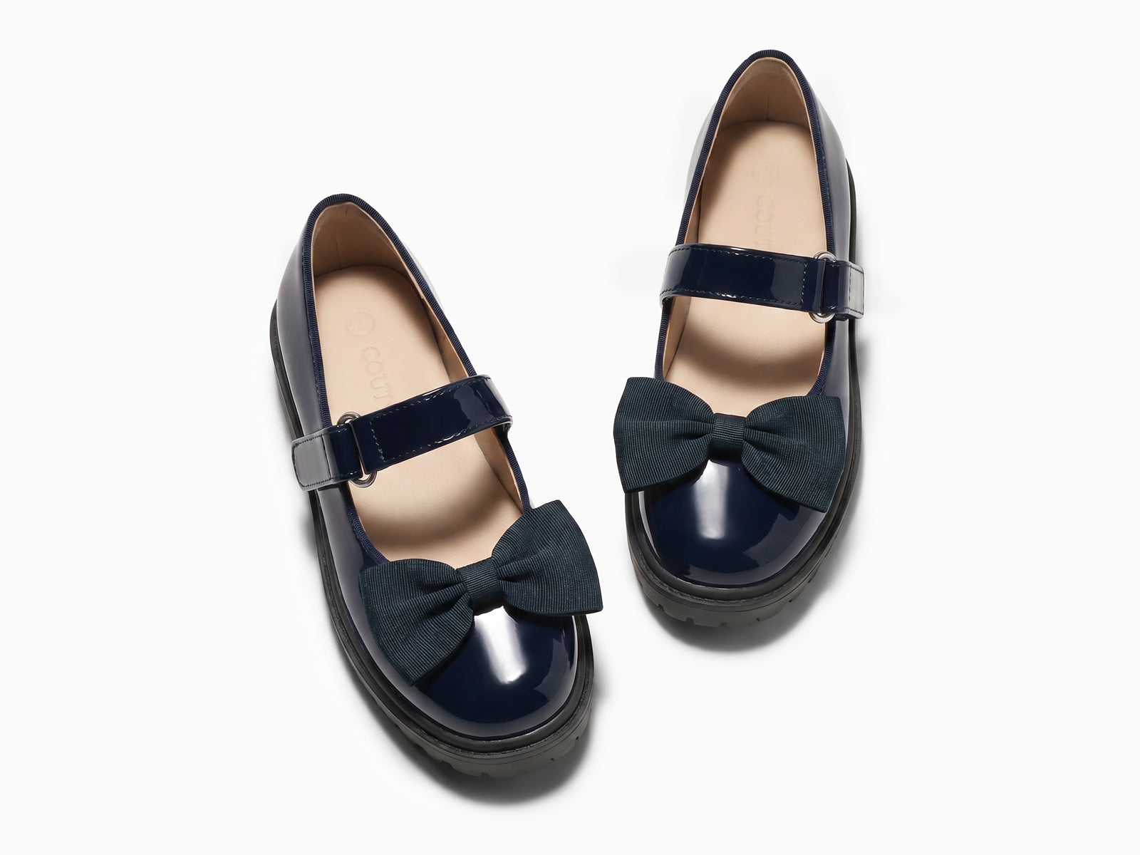 Coutgo Girls Navy Mary Jane Dress Shoes