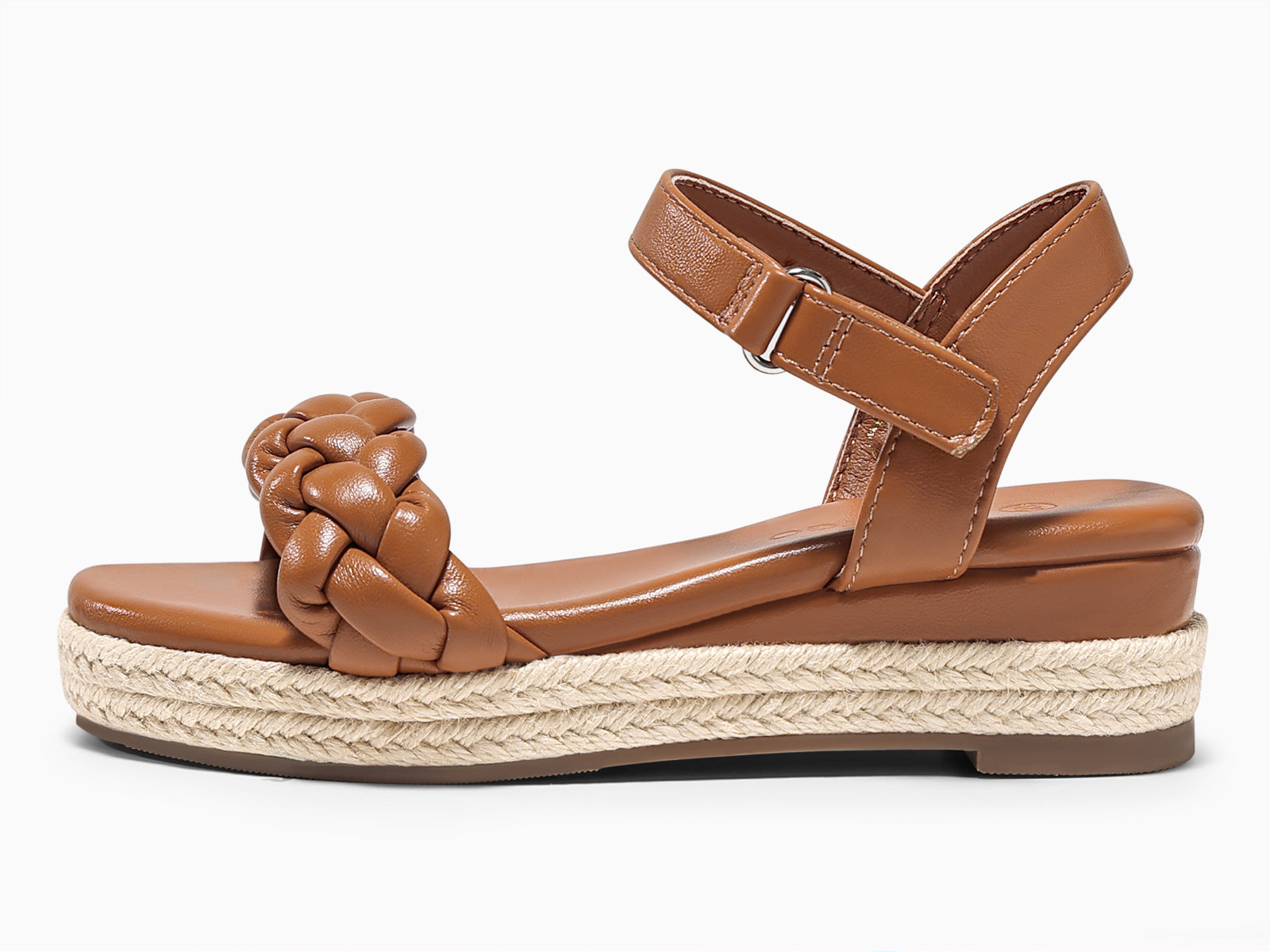 Coutgo Womens Brown Wedge Platform Sandals