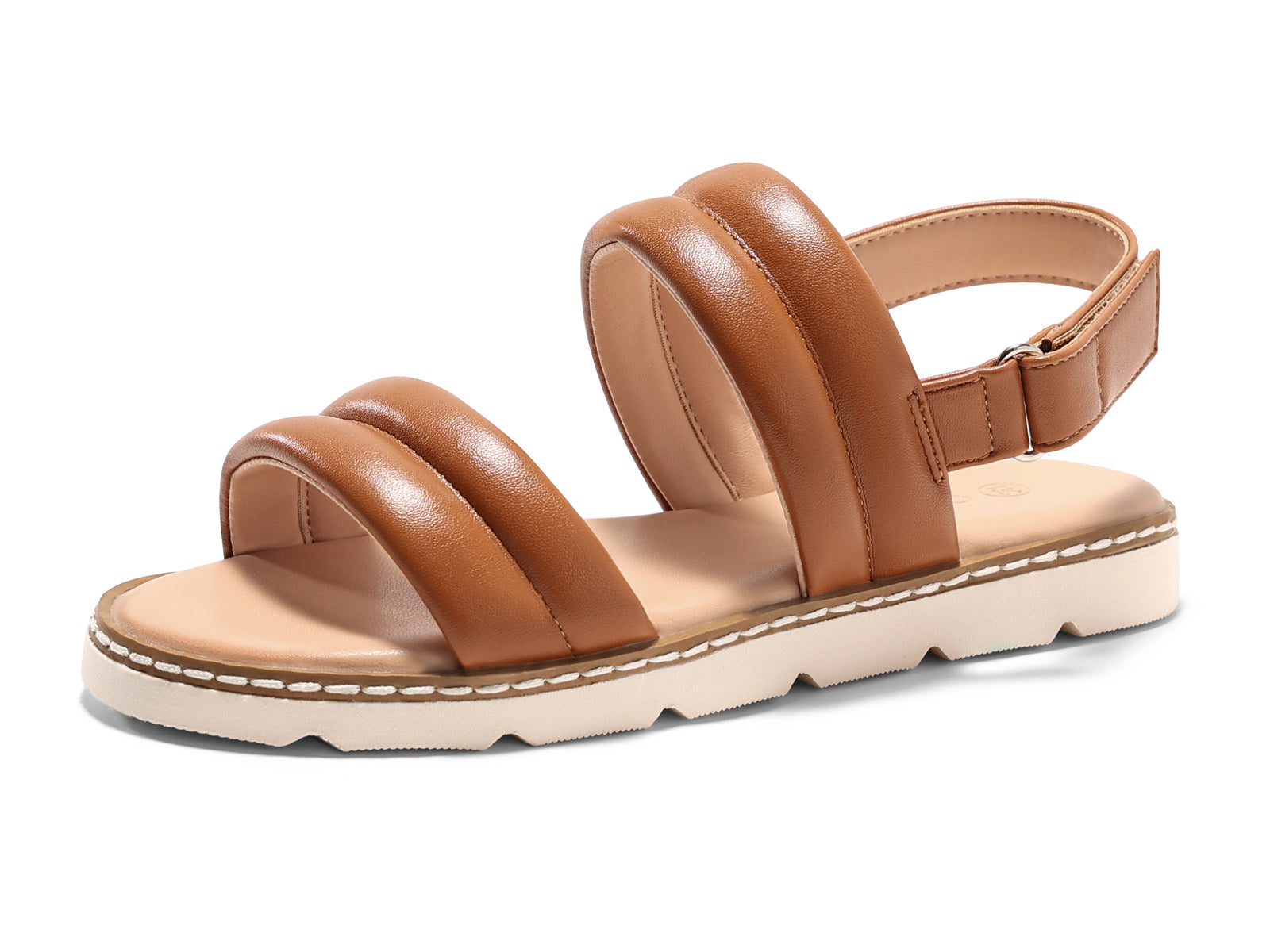 Coutgo Girls Sandals Brown Comfort Open Toe