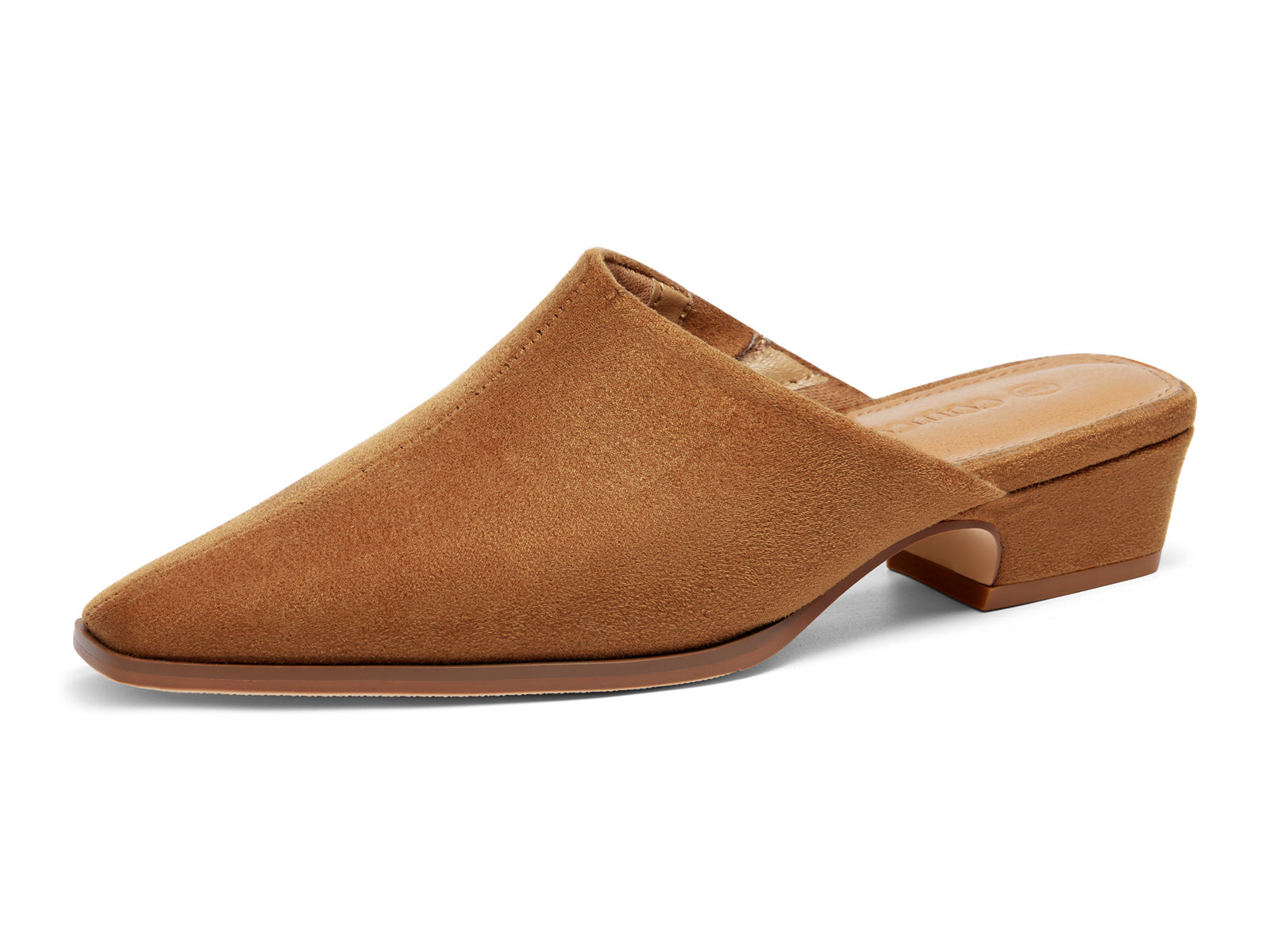 Coutgo Womens Brown Square Toe Mules