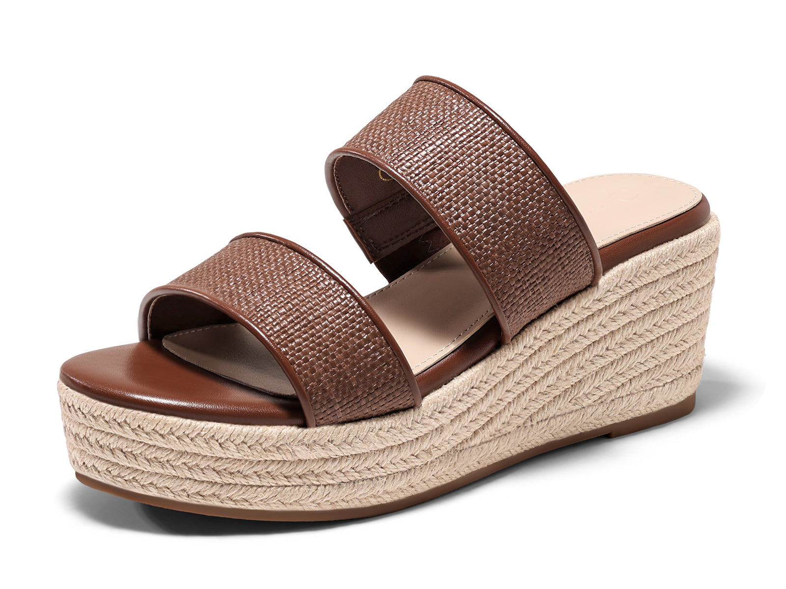 Coutgo Womens Brown Platform Wedge Sandals