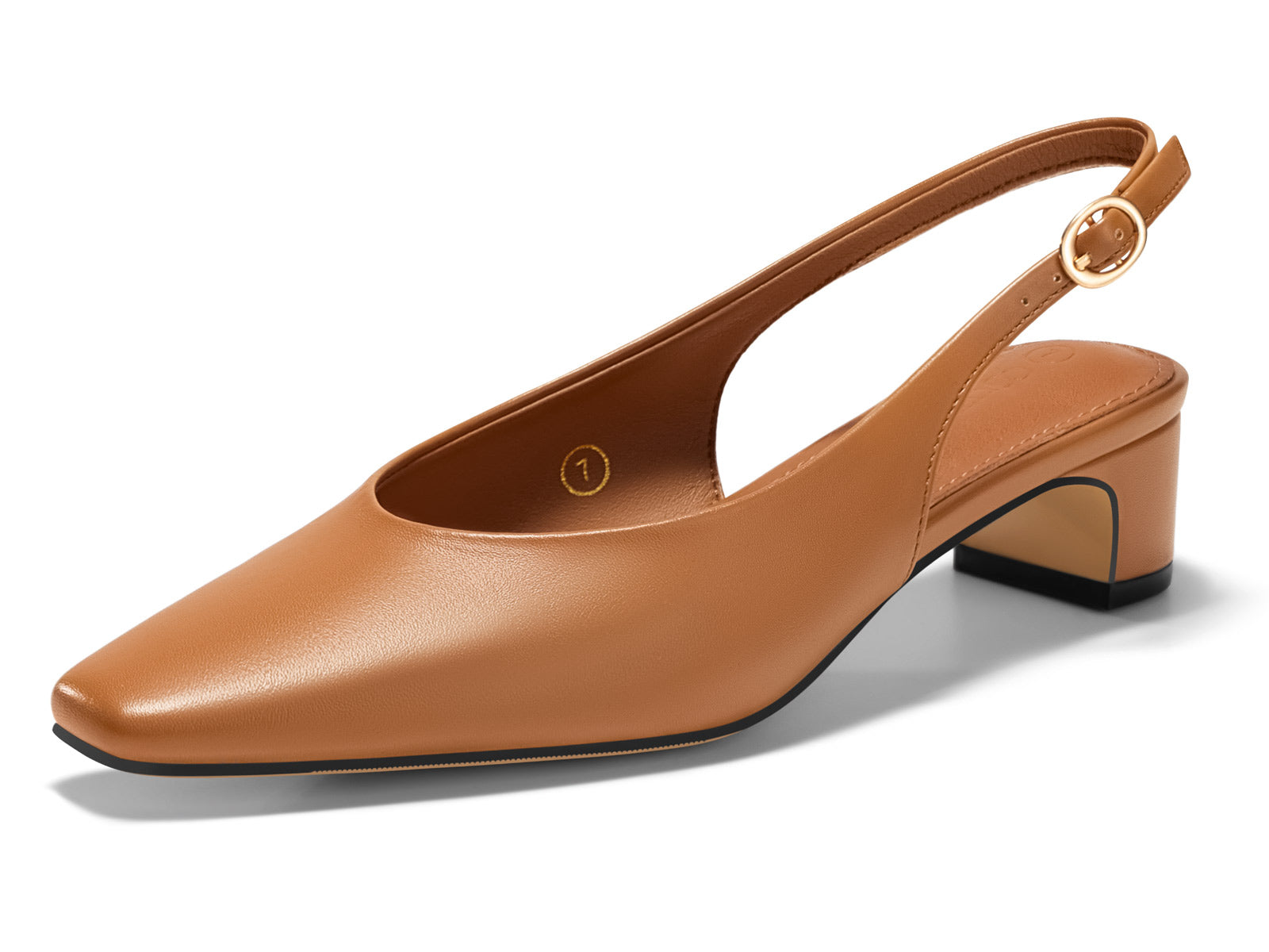 Coutgo Womens Brown Chunky Low Heels