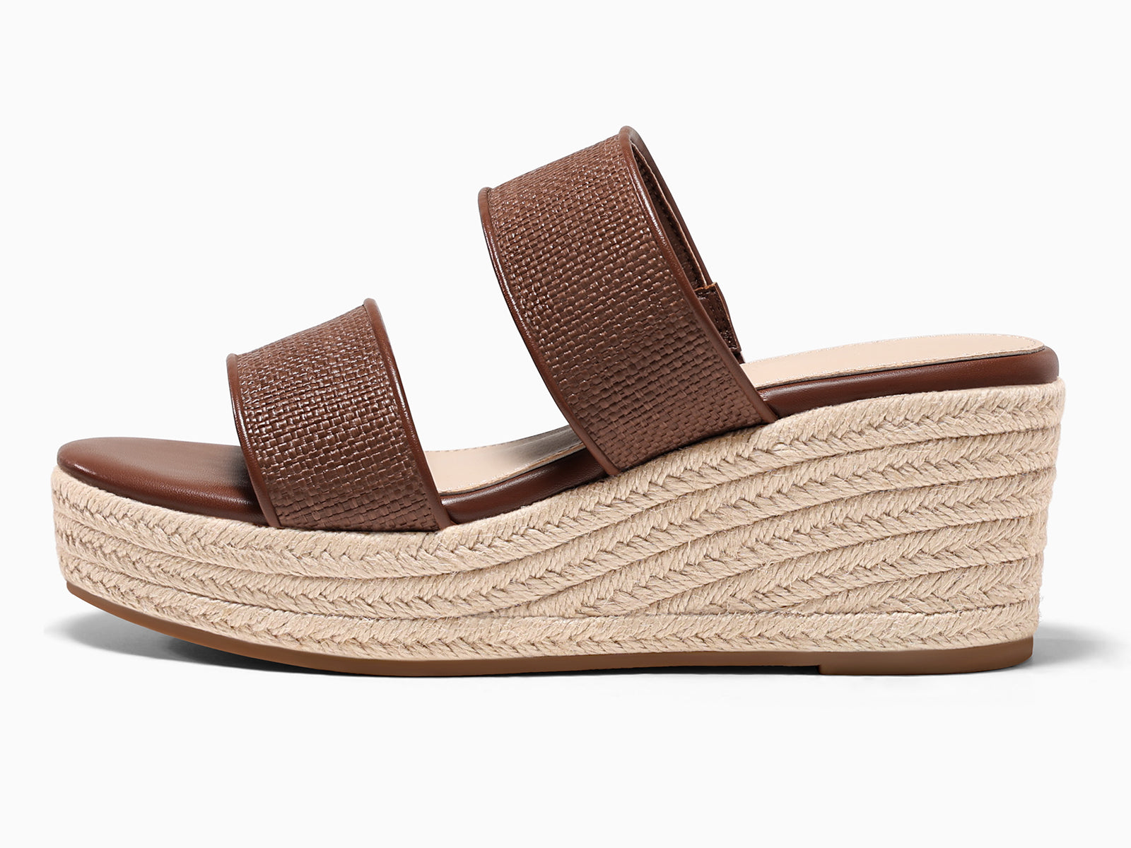 Coutgo Womens Brown Platform Wedge Sandals