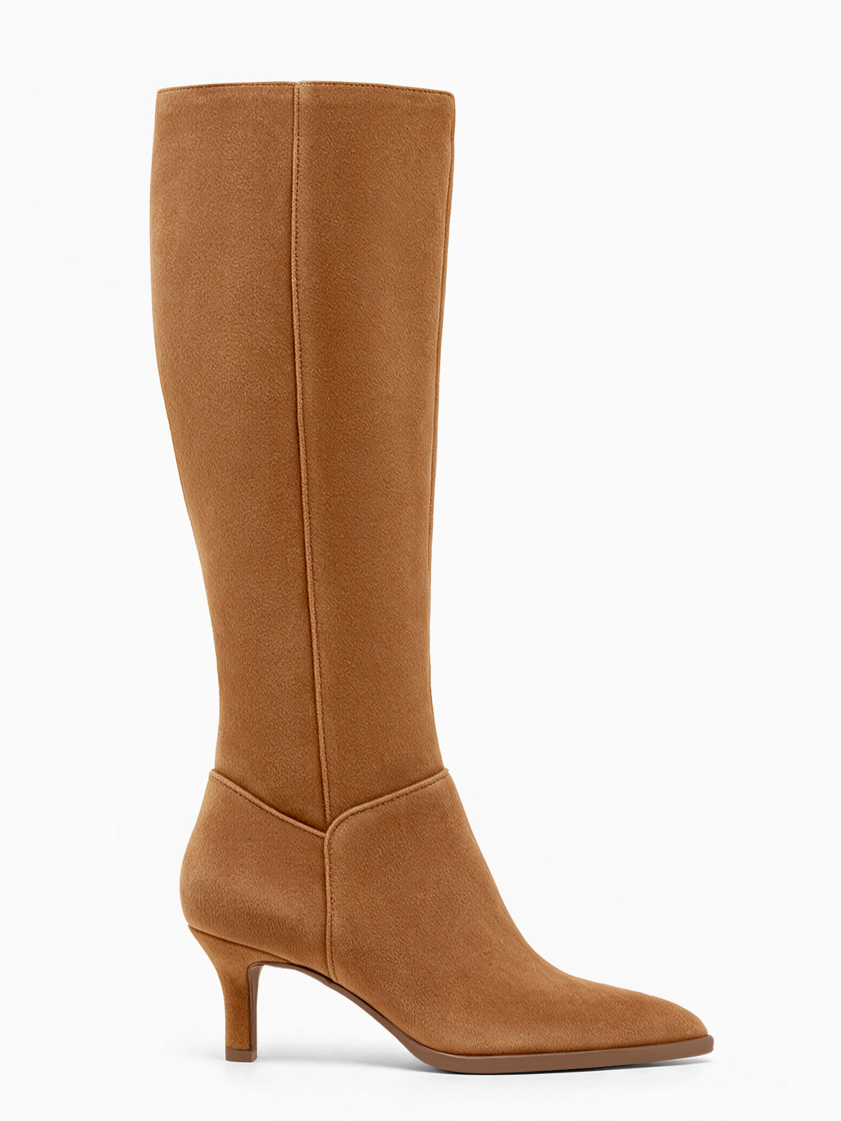 Coutgo Women Brown Pointed Knee Boots