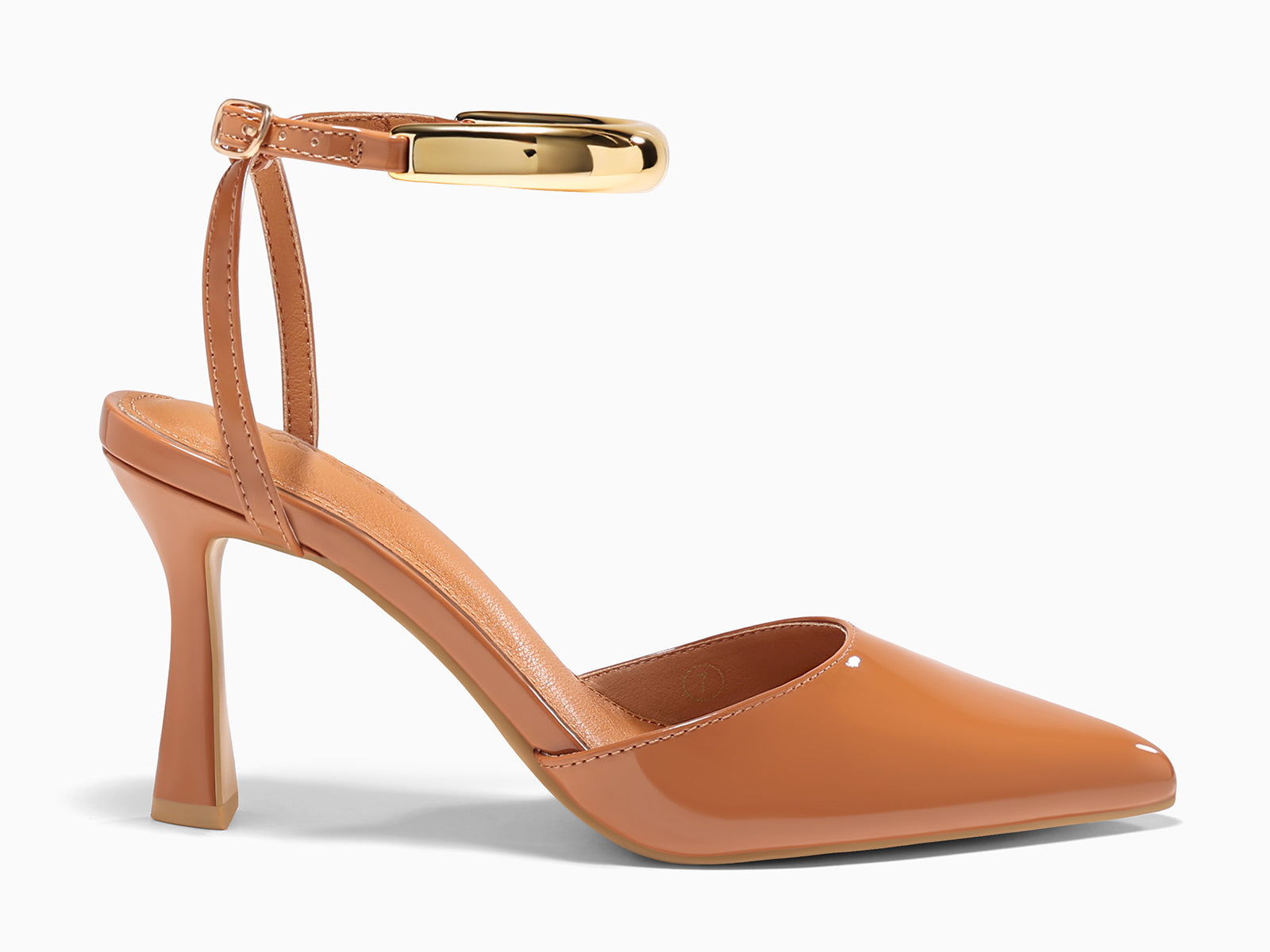 Coutgo Womens Brown Strappy High Heels