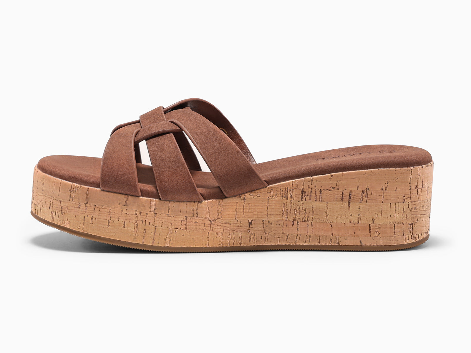 Coutgo Women's Dark Brown Platform Wedge Sandals