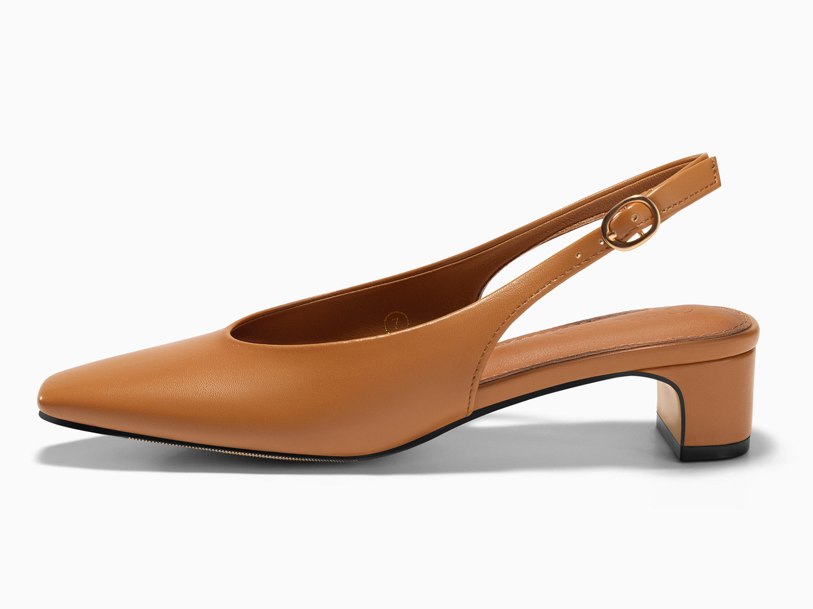 Coutgo Womens Brown Chunky Low Heels