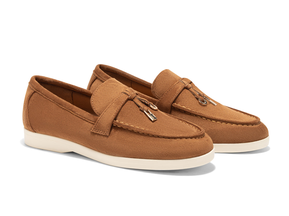 Coutgo Women Brown Slip On Moccasin Loafers