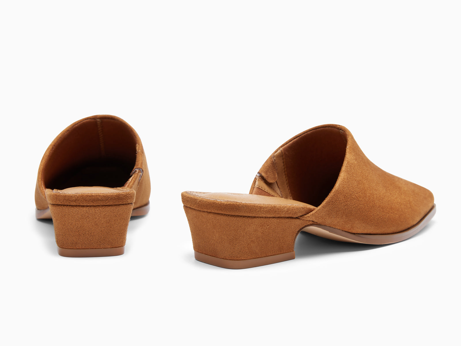 Coutgo Womens Brown Square Toe Mules