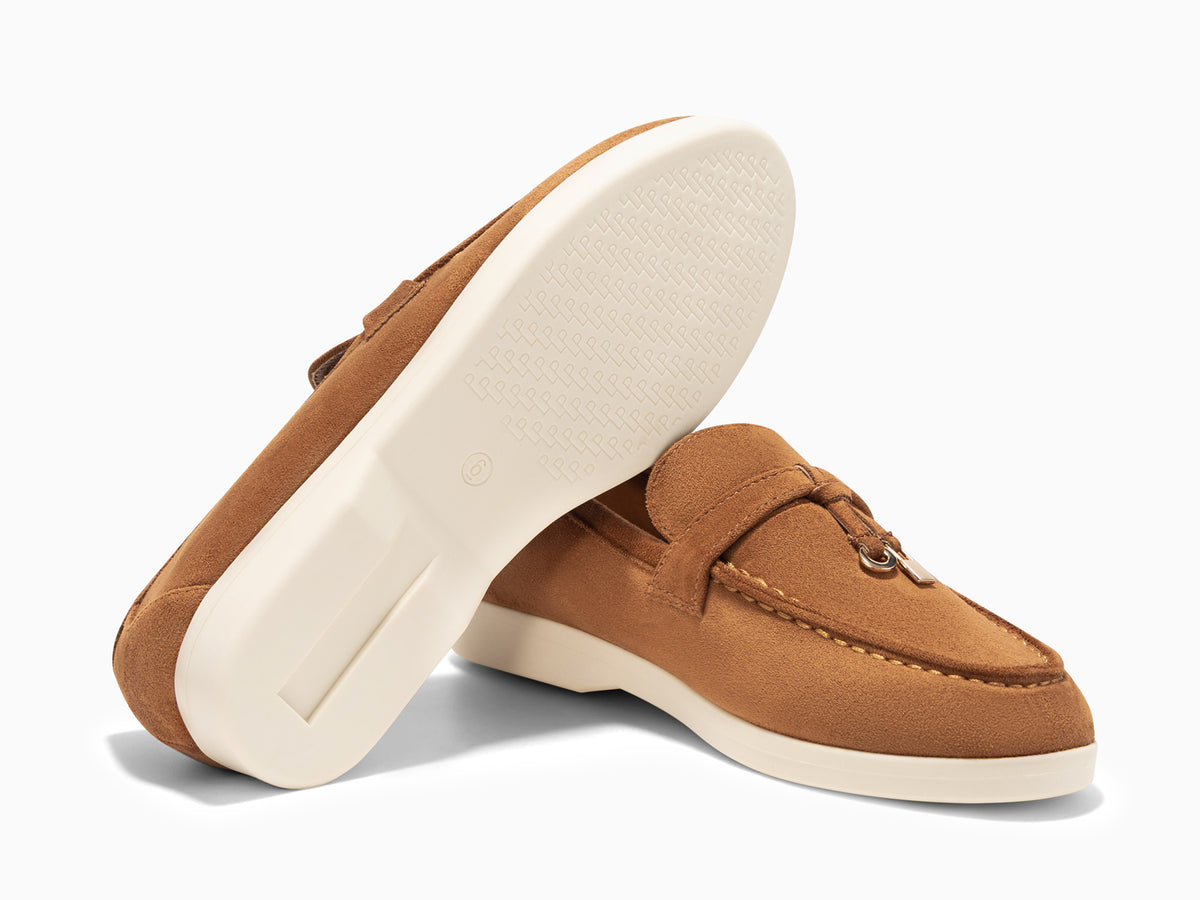Coutgo Women Brown Slip On Moccasin Loafers