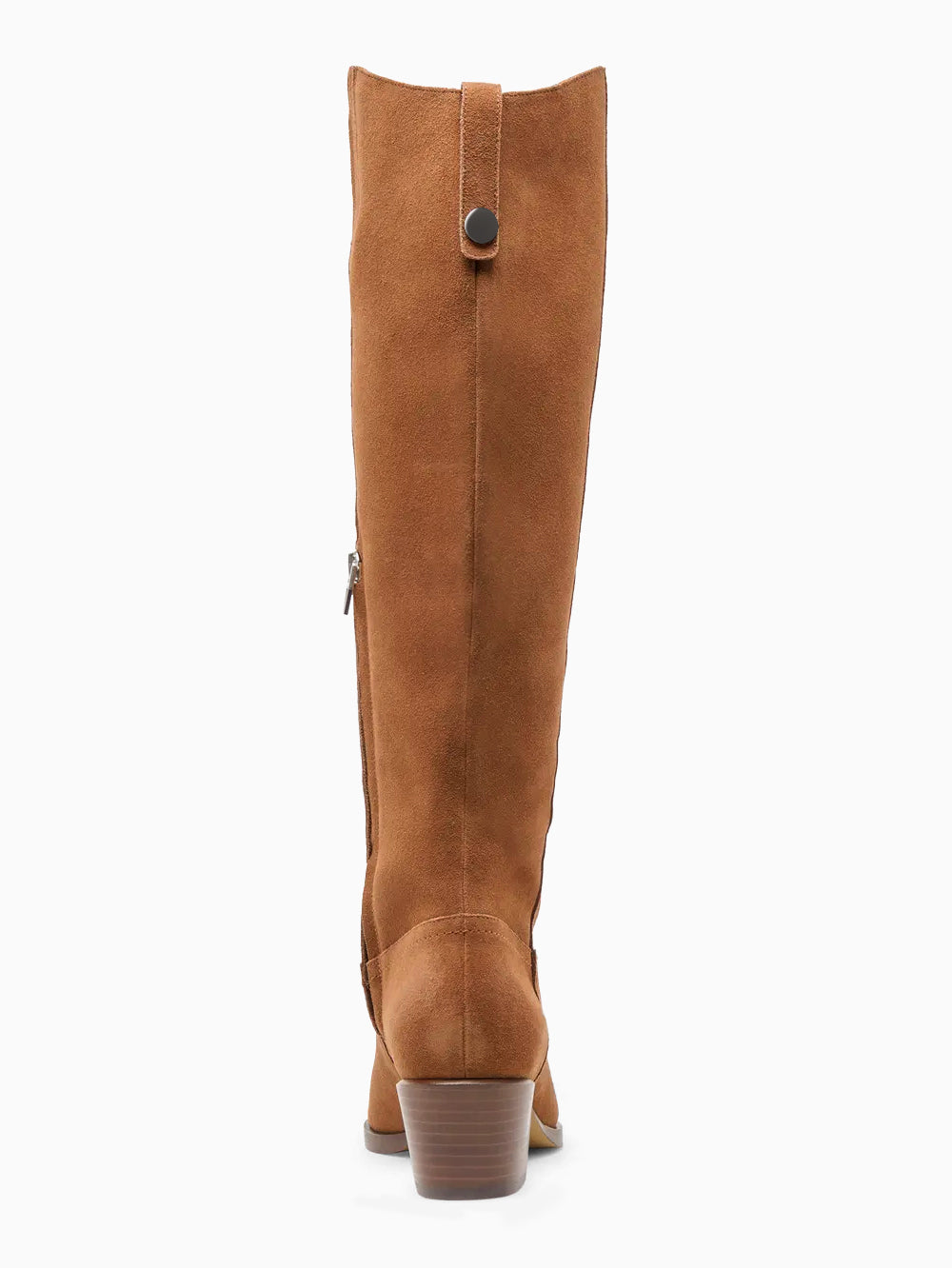 Coutgo Women Suede Brown Wide Calf Knee Boots