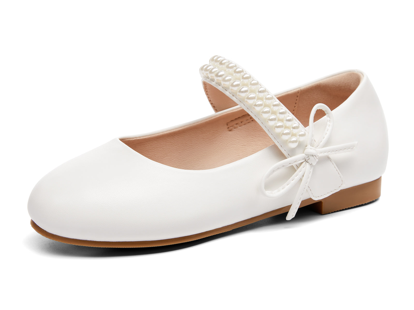 Coutgo Girls White Mary Jane Dress Shoes