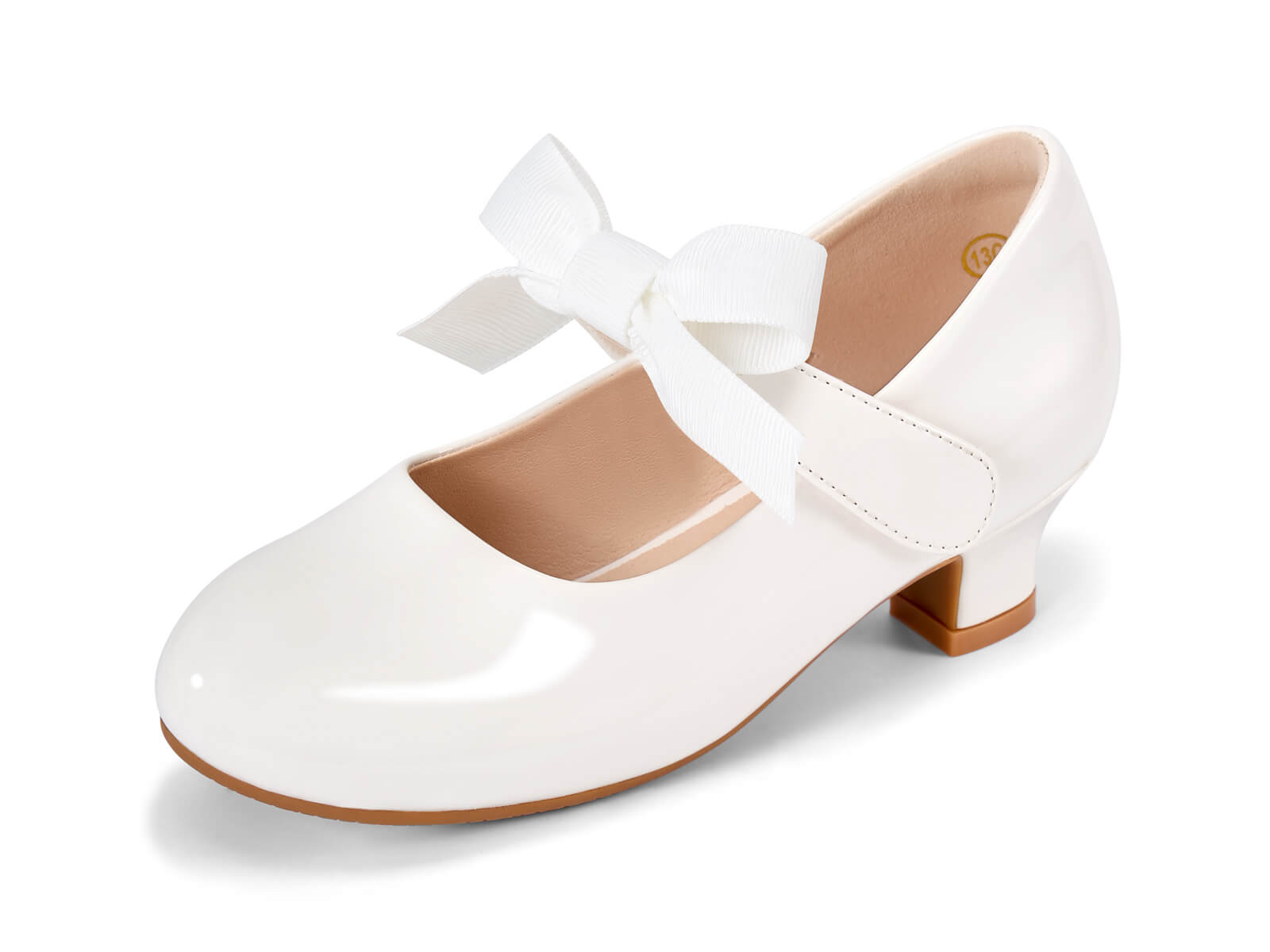Coutgo Girls White Mary Jane Dress Shoes