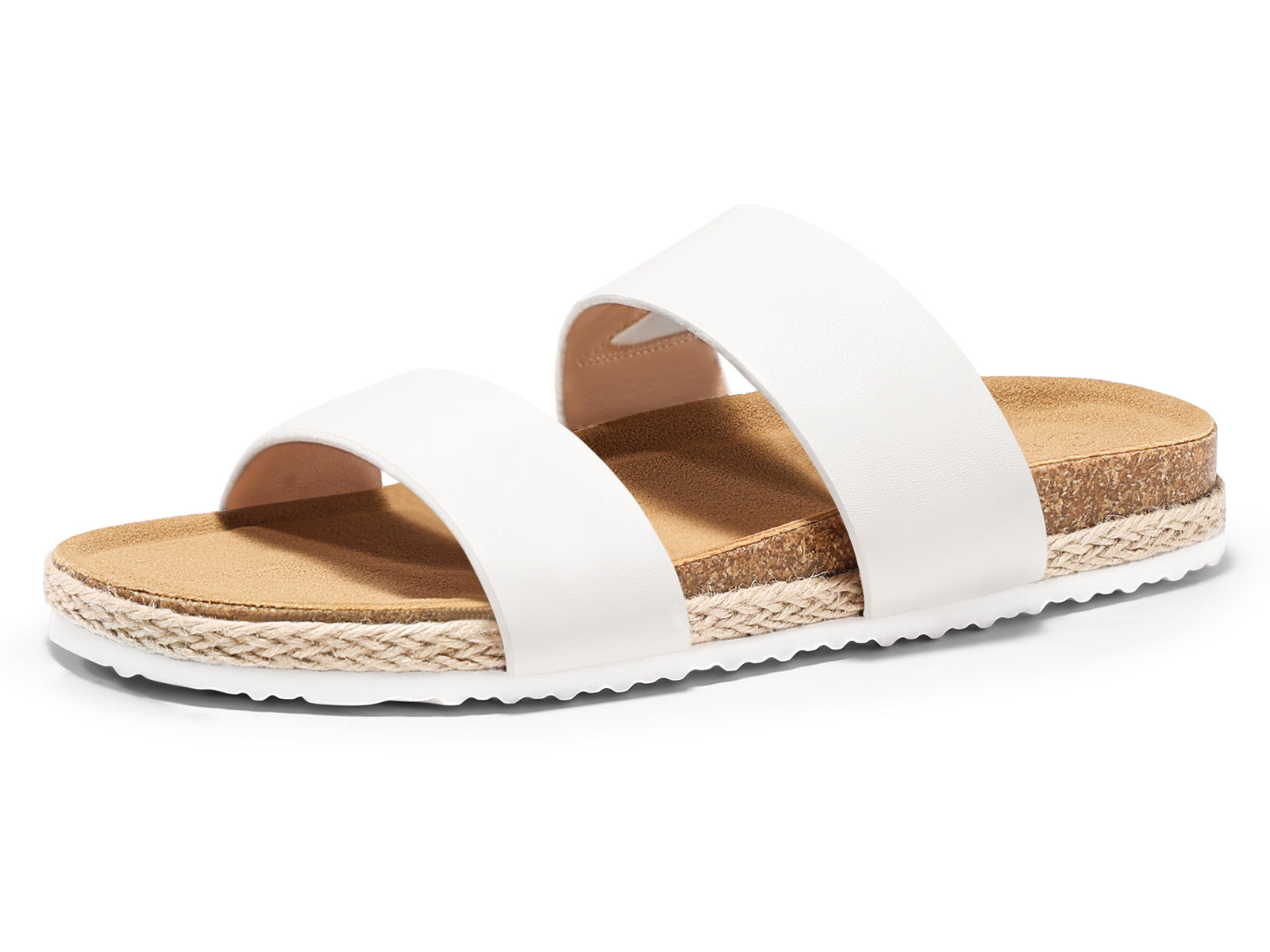 Coutgo Womens White Platform Sandals