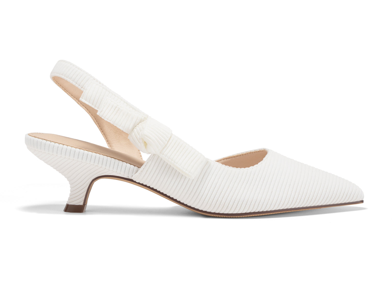 Coutgo White Womens Slingback Dress Shoes