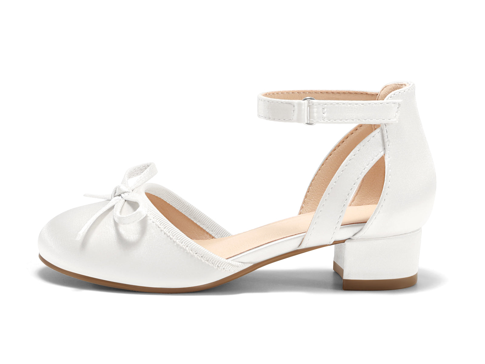 Coutgo White Girls Wedding Dress Shoes