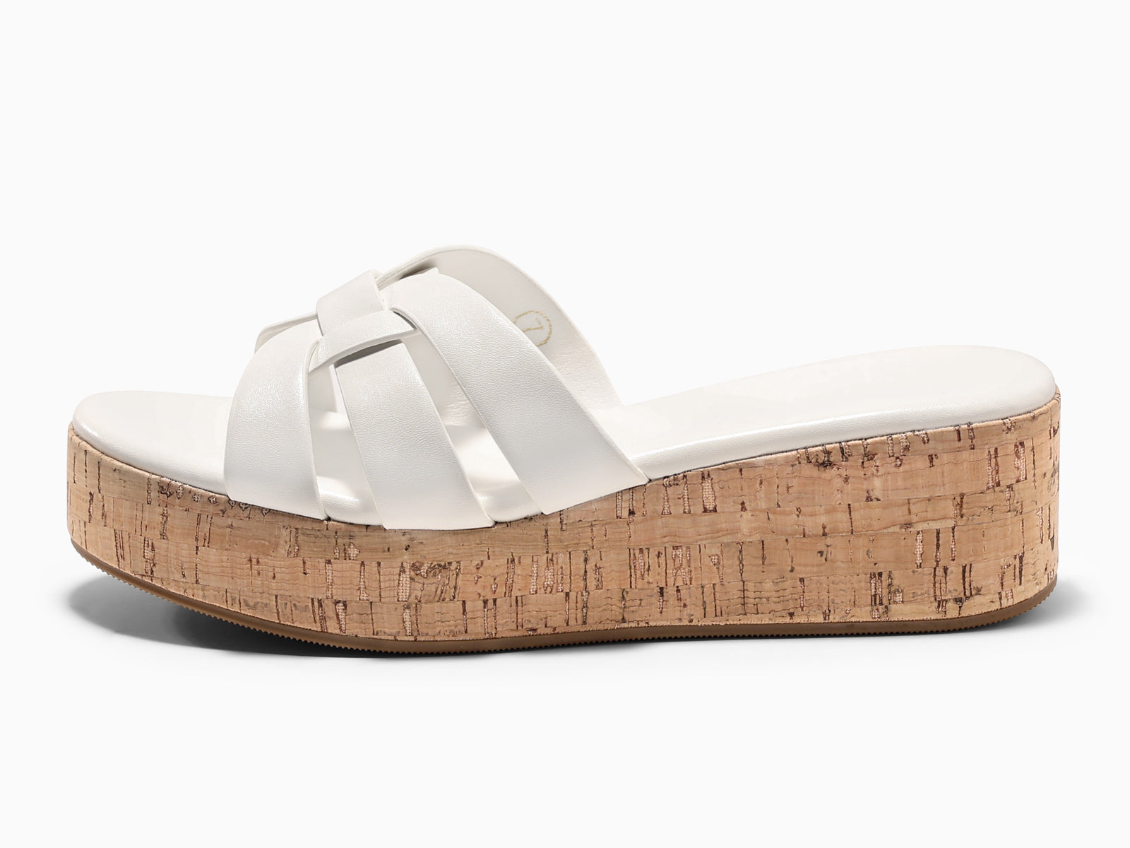 Coutgo Women's White Platform Wedge Sandals