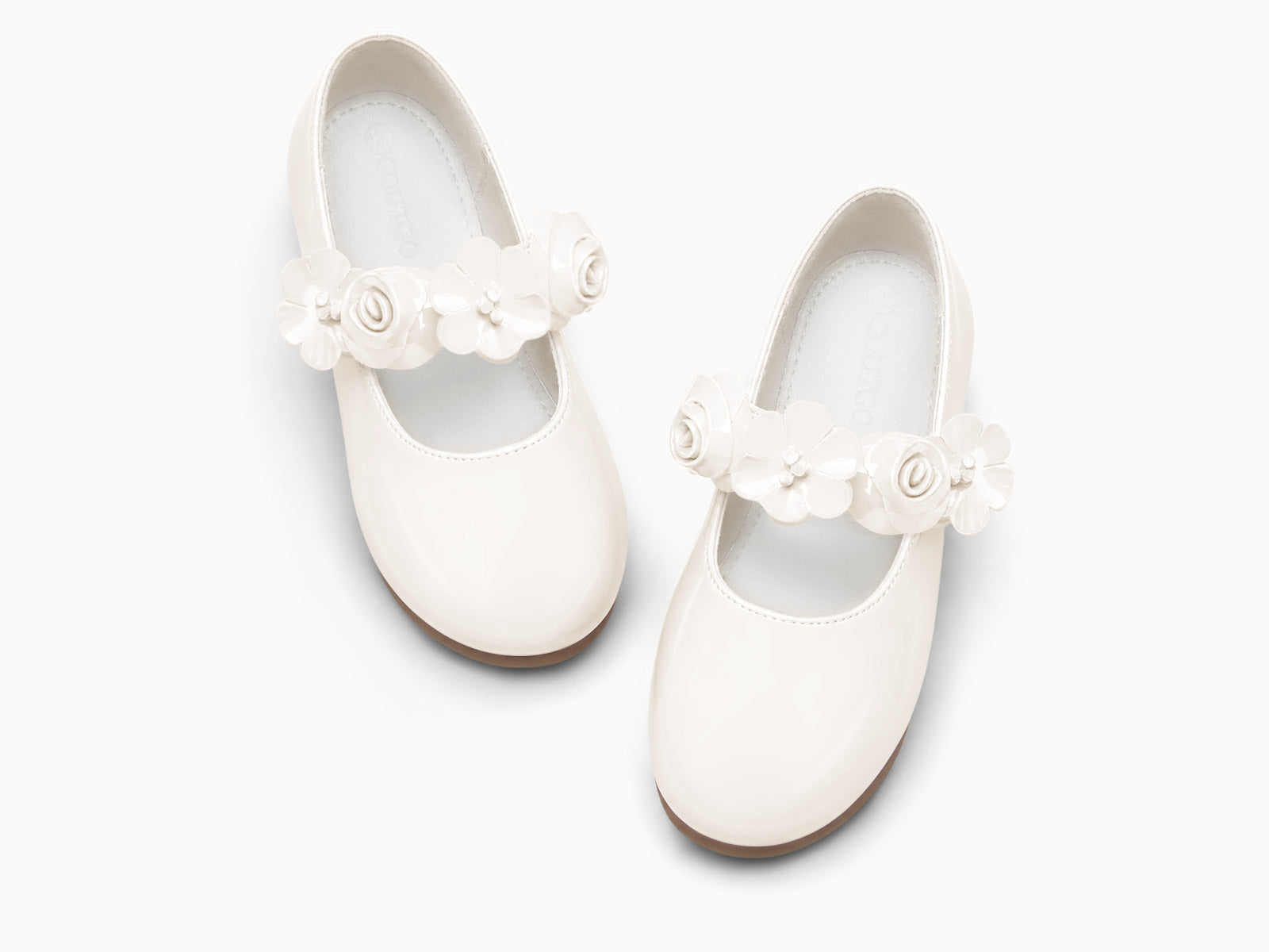 Coutgo Girls White Mary Jane Dress Shoes