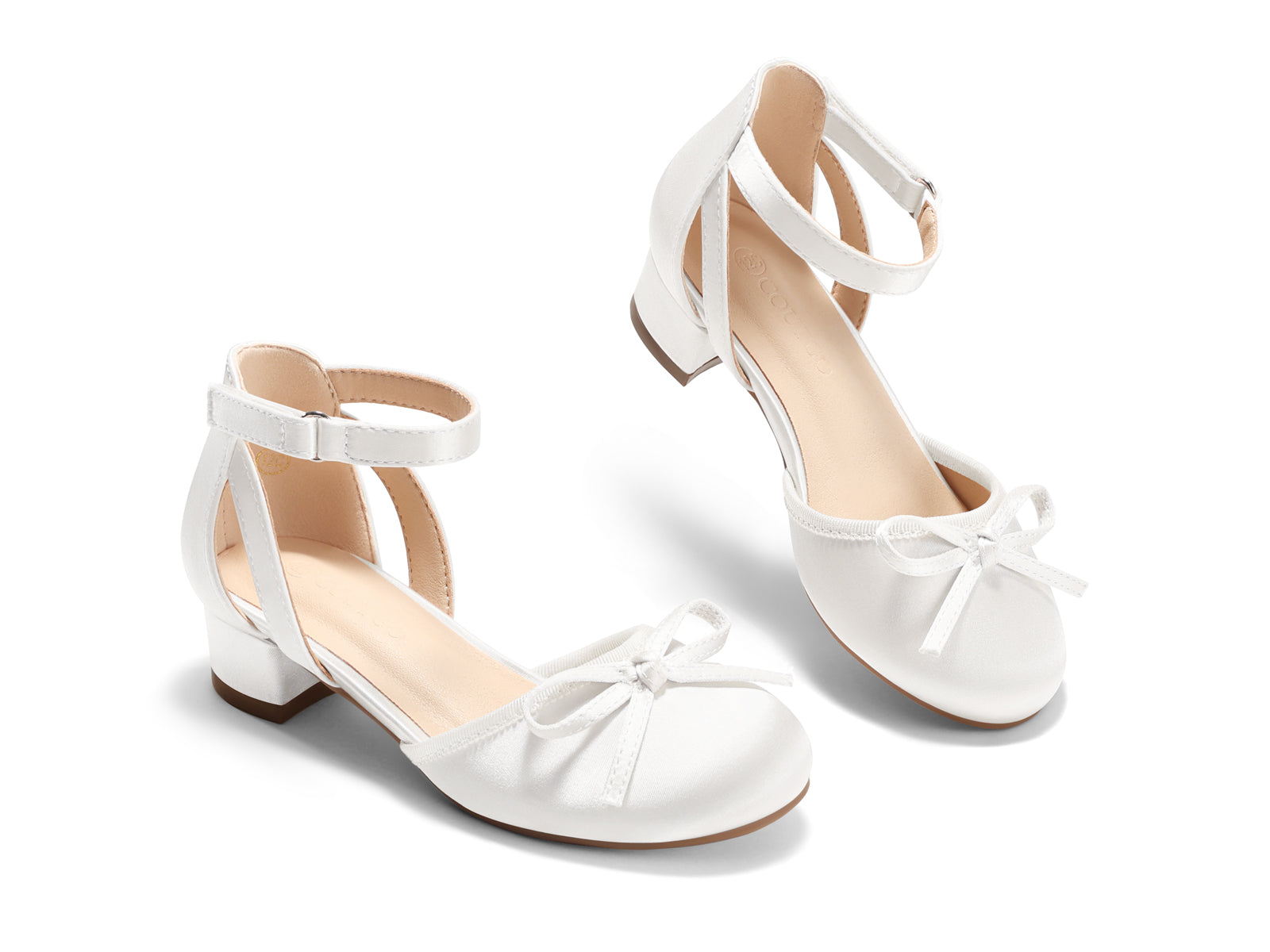 Coutgo White Girls Wedding Dress Shoes