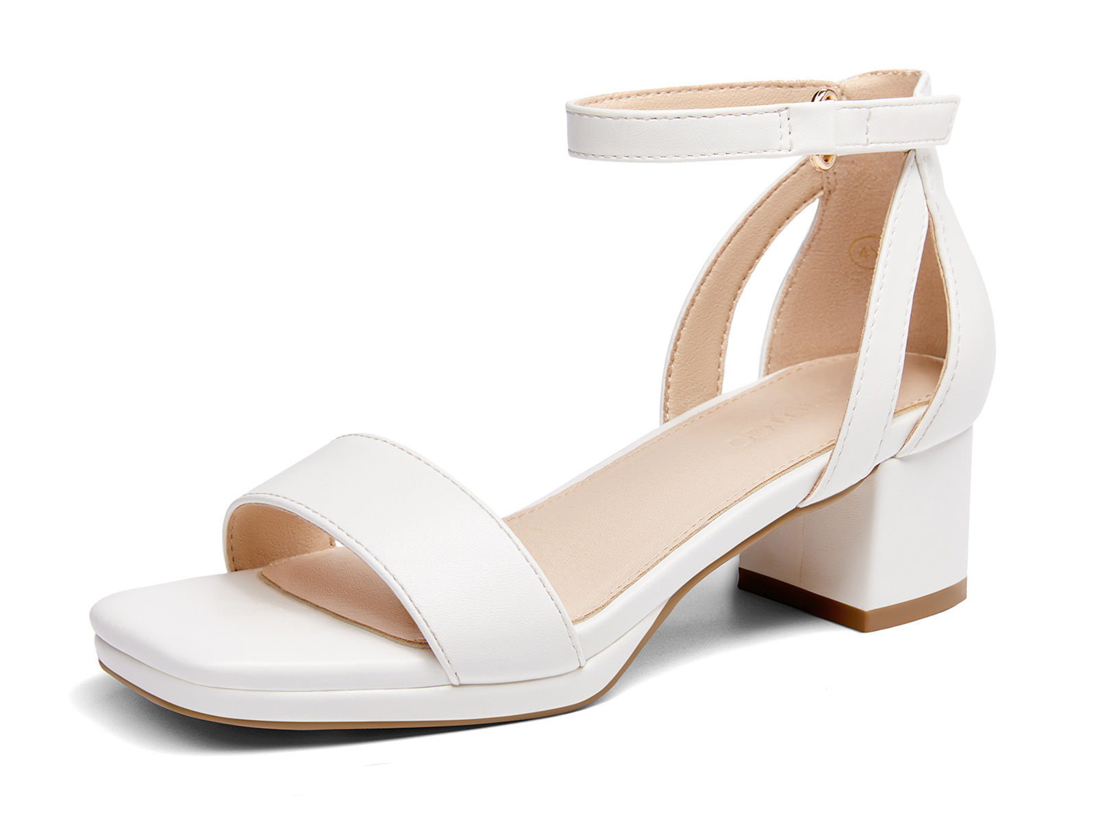 Coutgo Girls Dress Suede White Platform Chunky Sandals