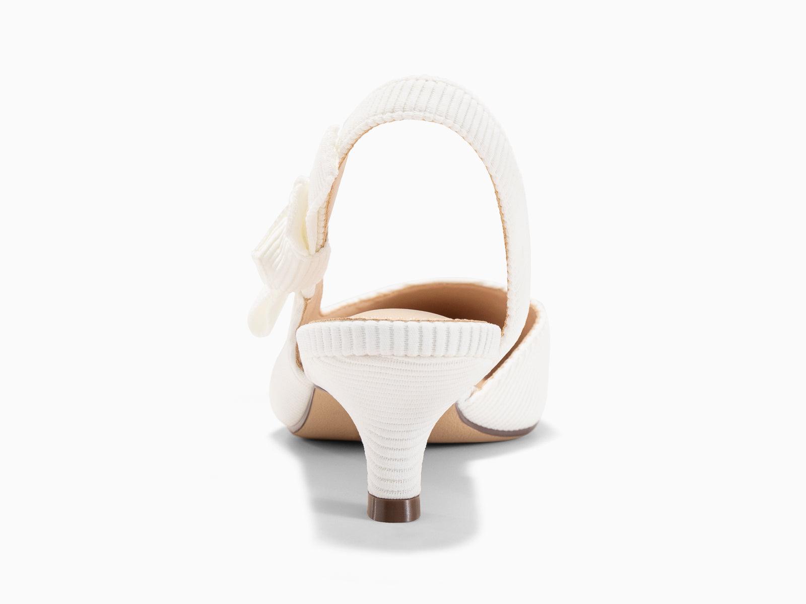 Coutgo White Womens Slingback Dress Shoes