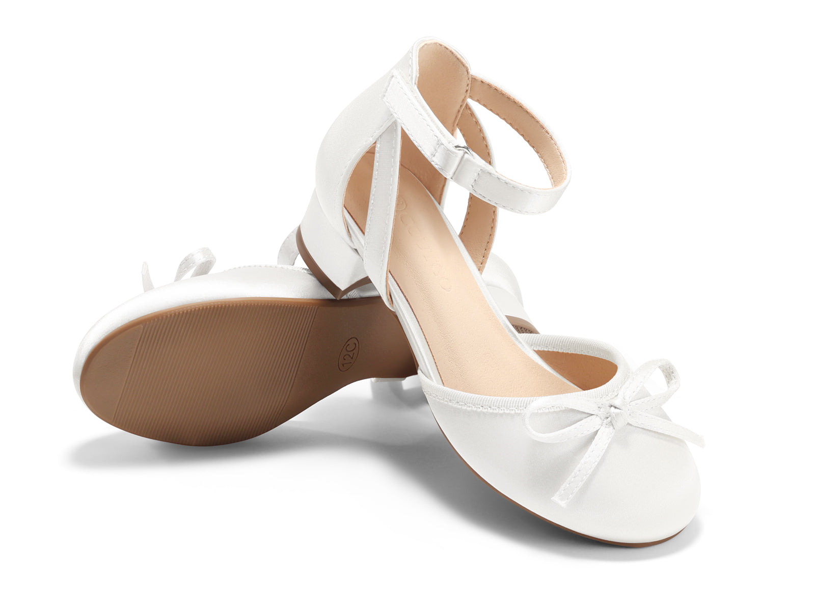 Coutgo White Girls Wedding Dress Shoes