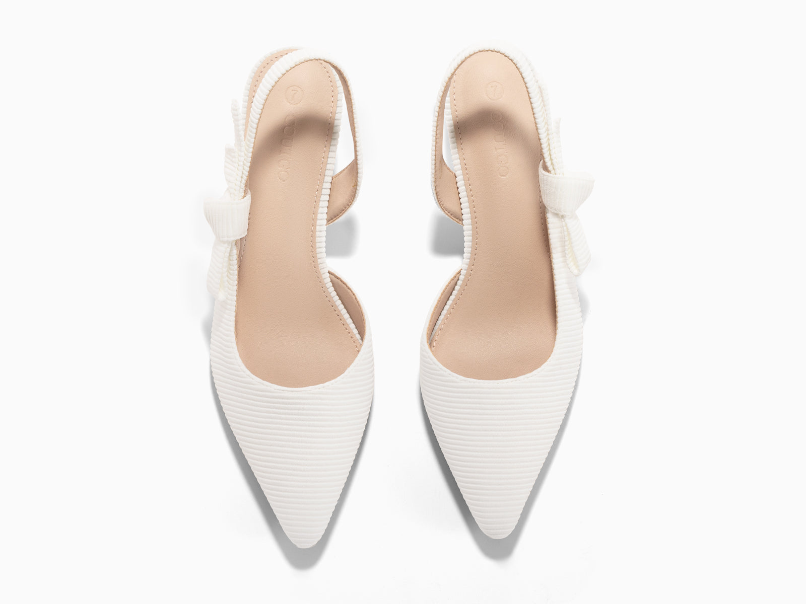 Coutgo White Womens Slingback Dress Shoes