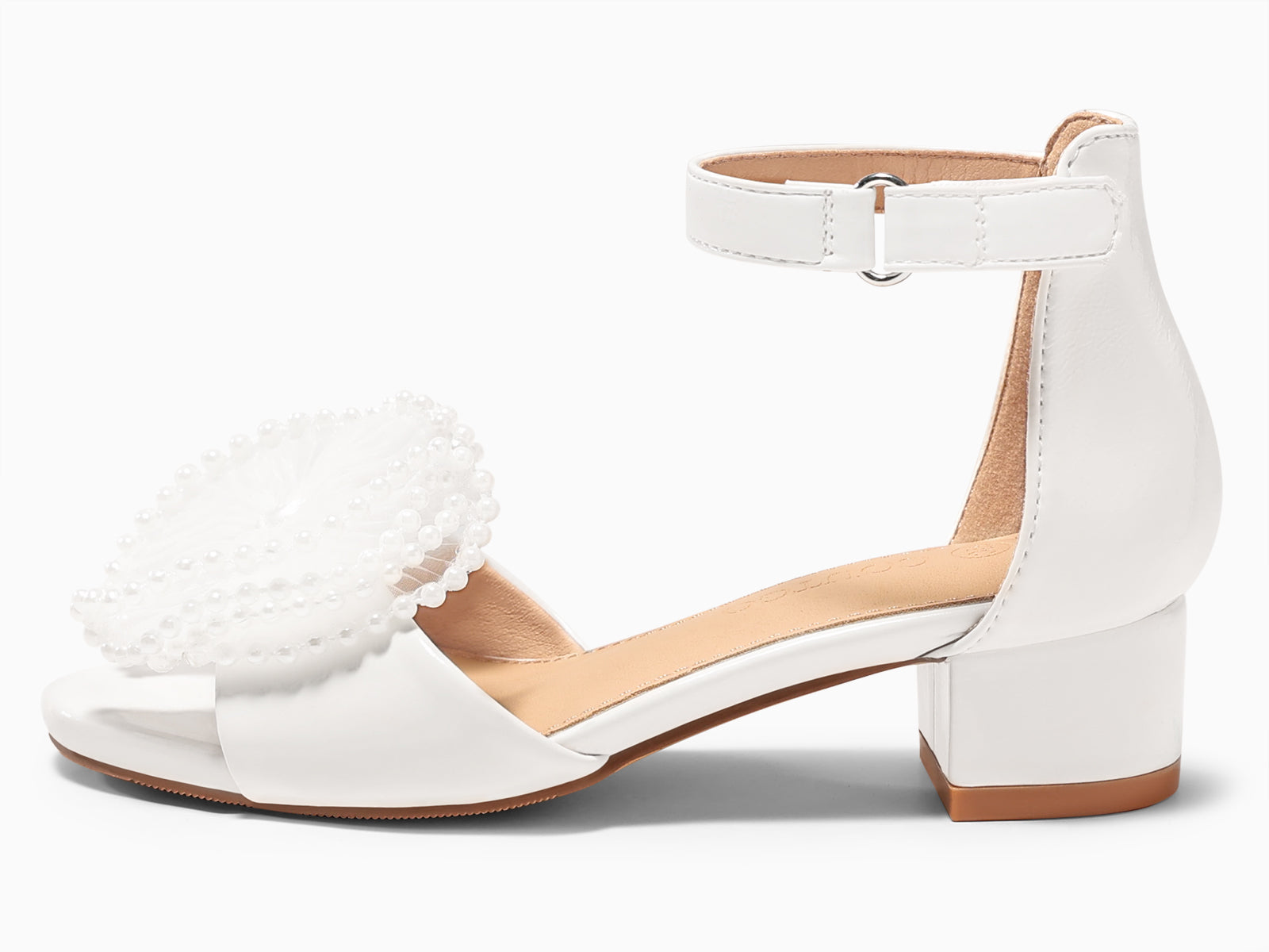 Coutgo Girls White Dress Shoes Sandals