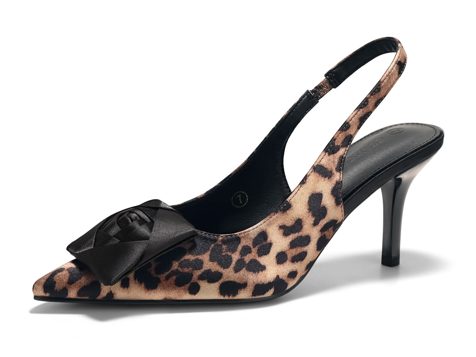 Coutgo Leopard Womens Slingback Dress Shoes