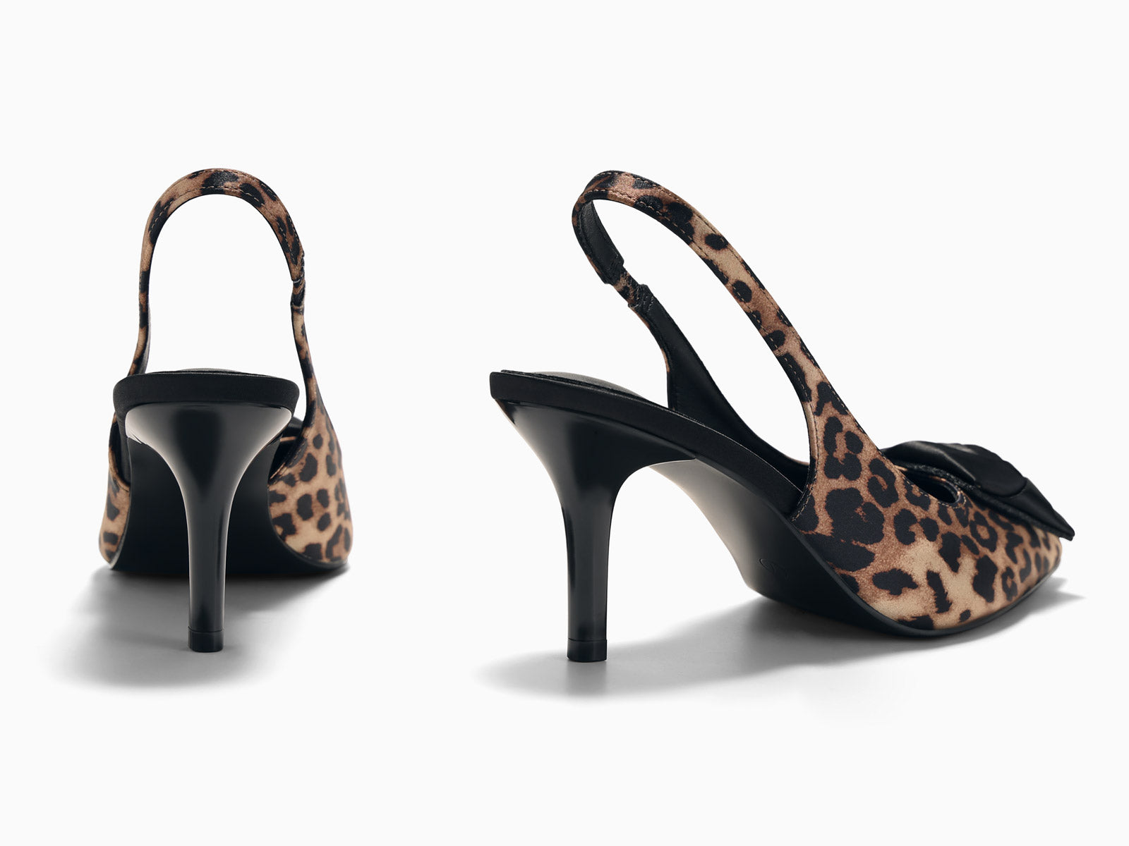 Coutgo Leopard Womens Slingback Dress Shoes