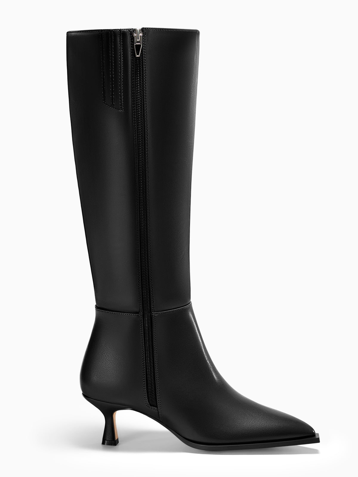 Coutgo Womens Black Knee High Boots