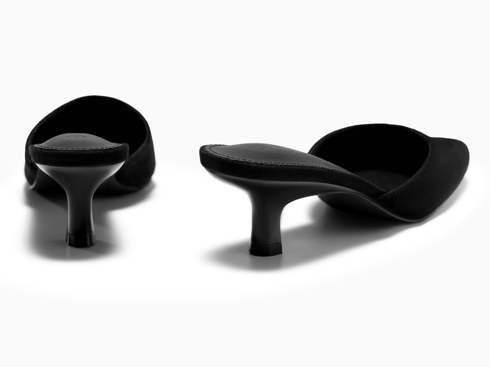 Coutgo Womens Black Kitten Heels