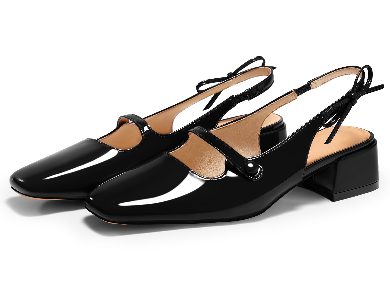 Coutgo Womens Black Mary Jane Shoes