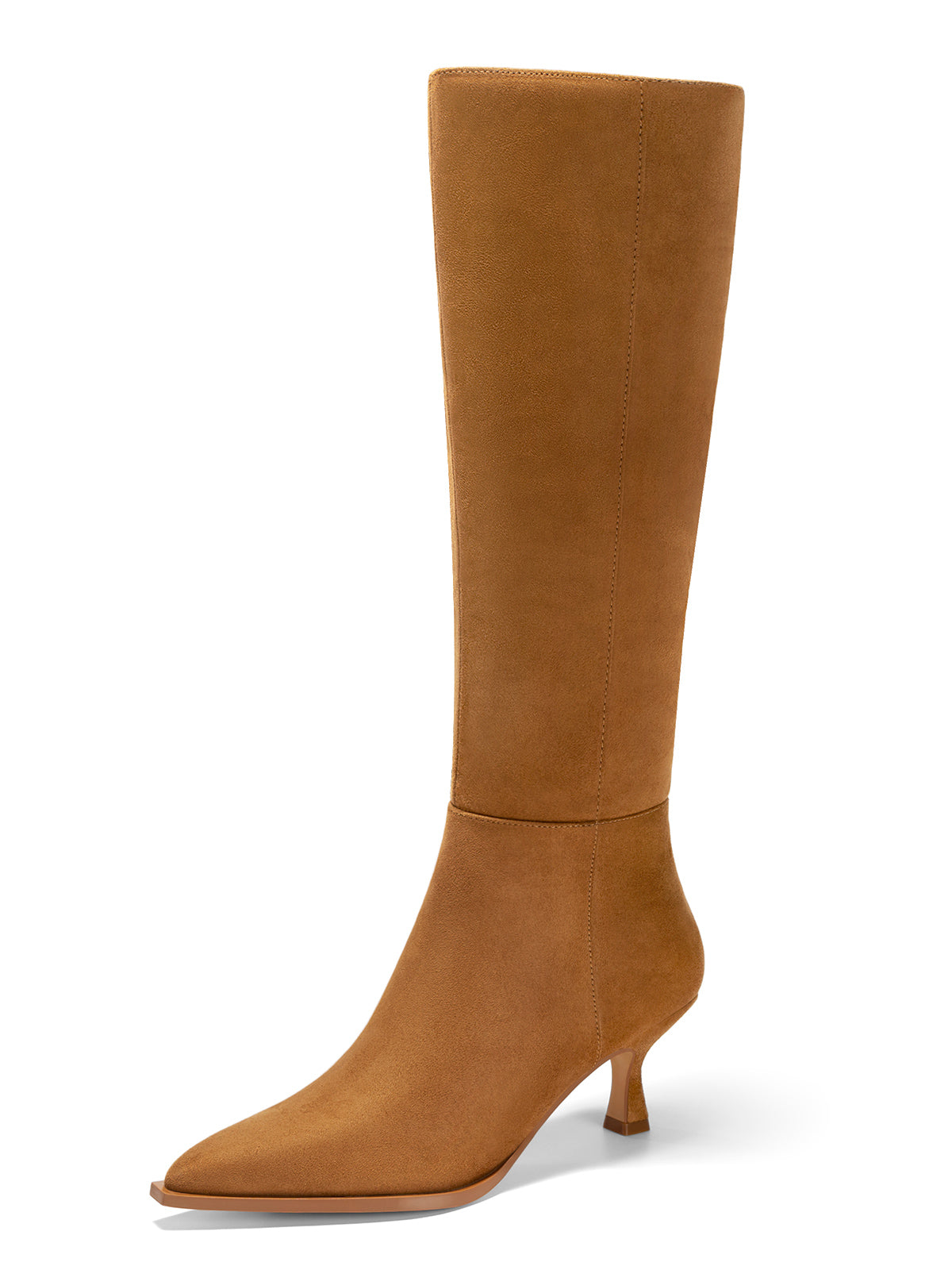 Coutgo Womens Brown Knee High Boots