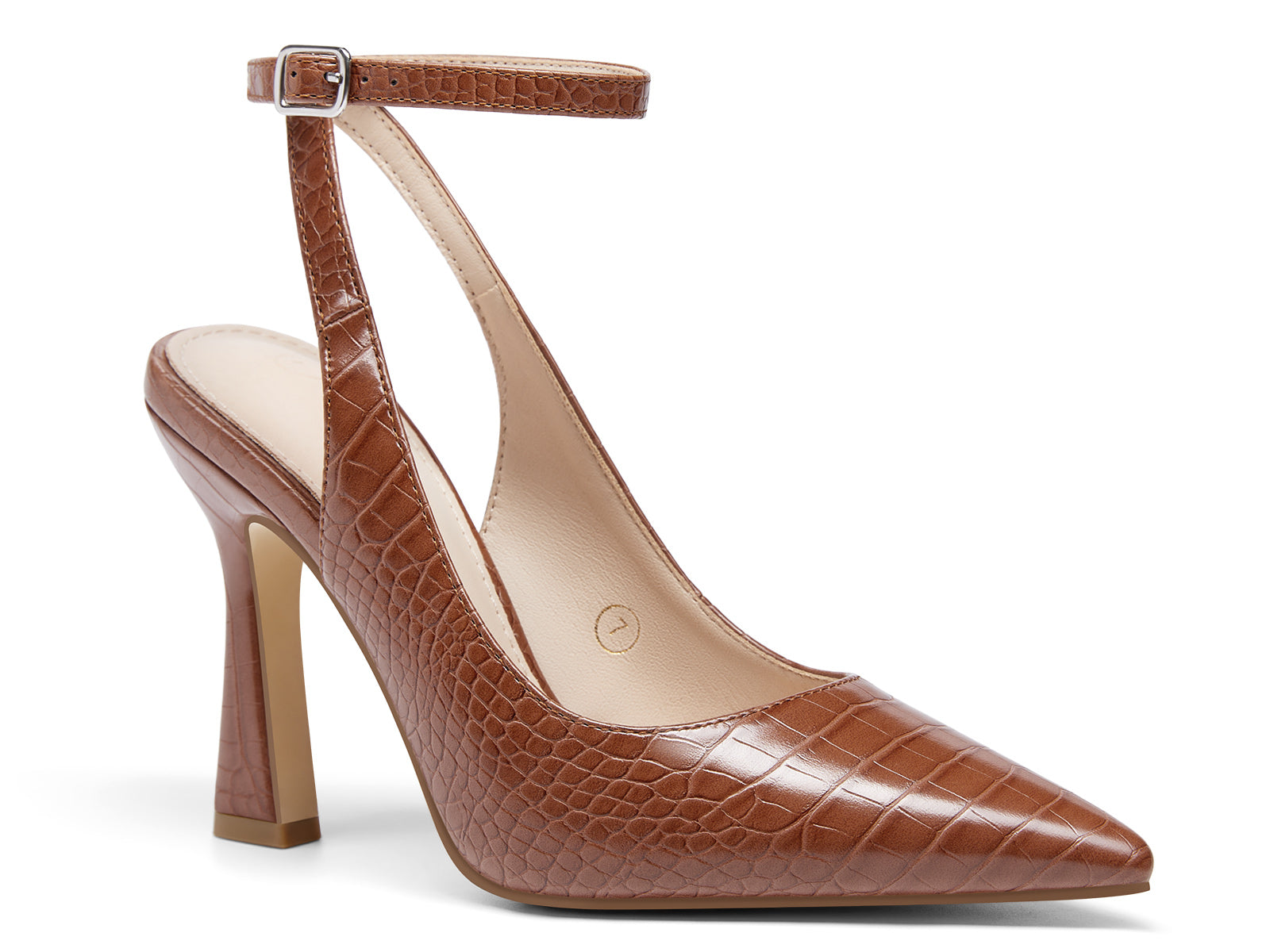 Coutgo Womens Brown Slingback Heels