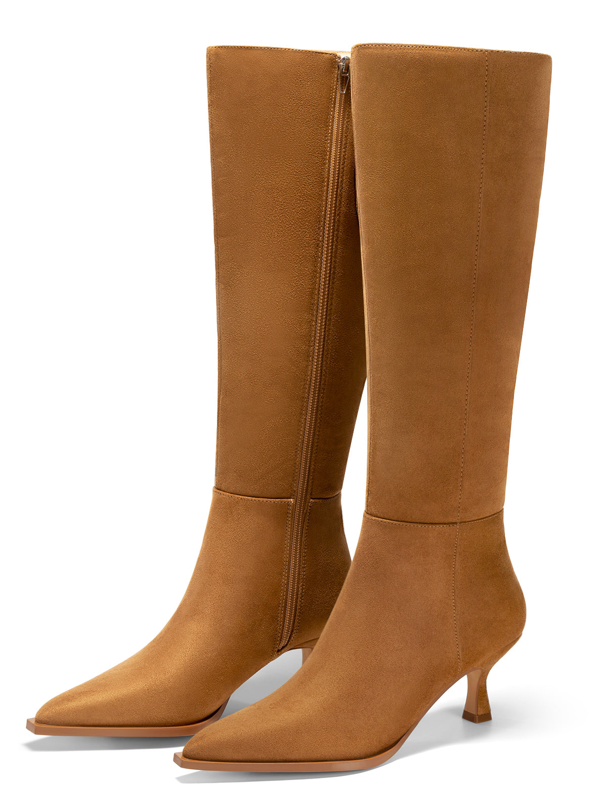 Coutgo Womens Brown Knee High Boots