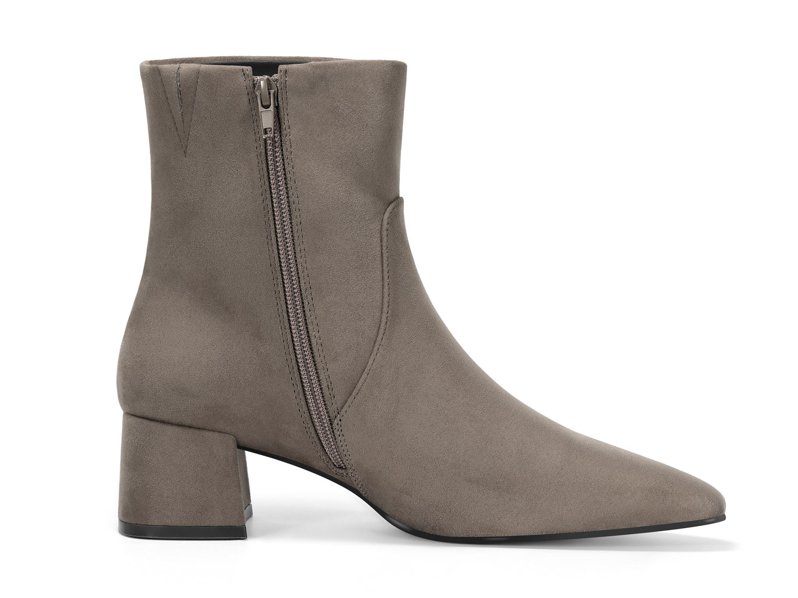 Coutgo Womens Taupe Chunky Ankle Booties