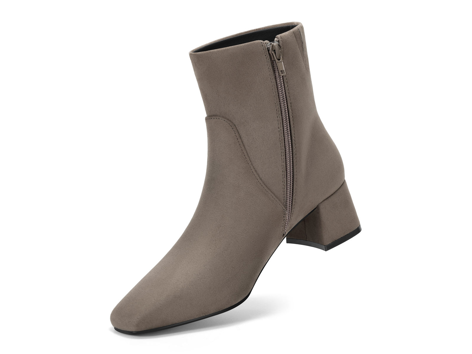 Coutgo Womens Taupe Chunky Ankle Booties