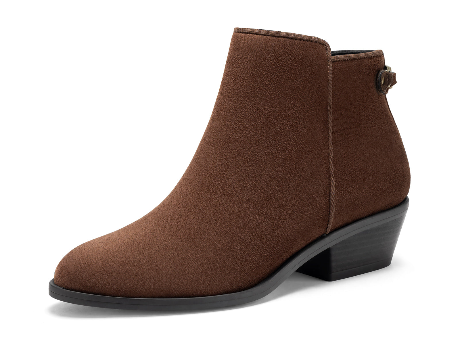 Coutgo Coffee Womens Side Zip Ankle Boots