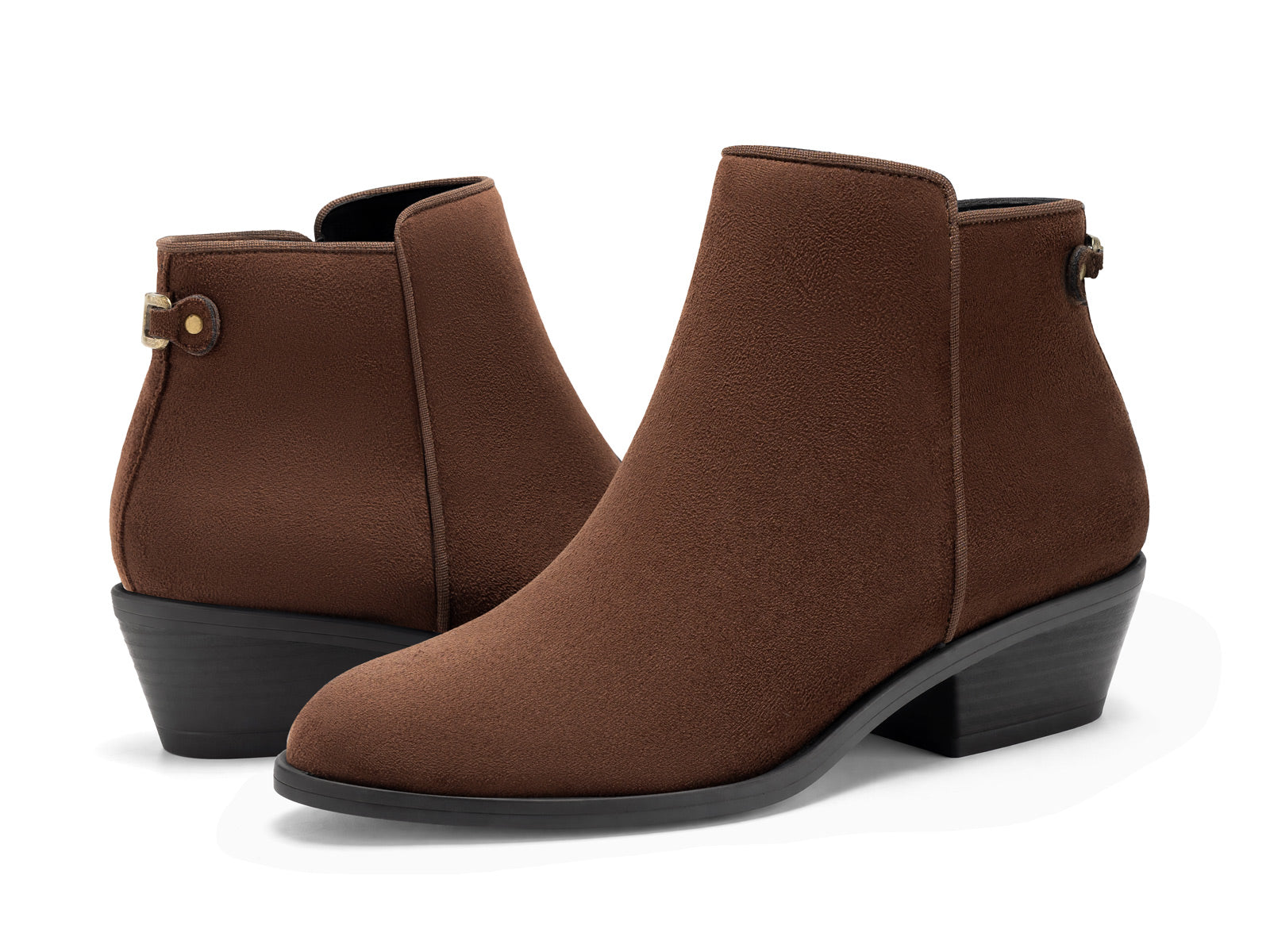 Coutgo Coffee Womens Side Zip Ankle Boots