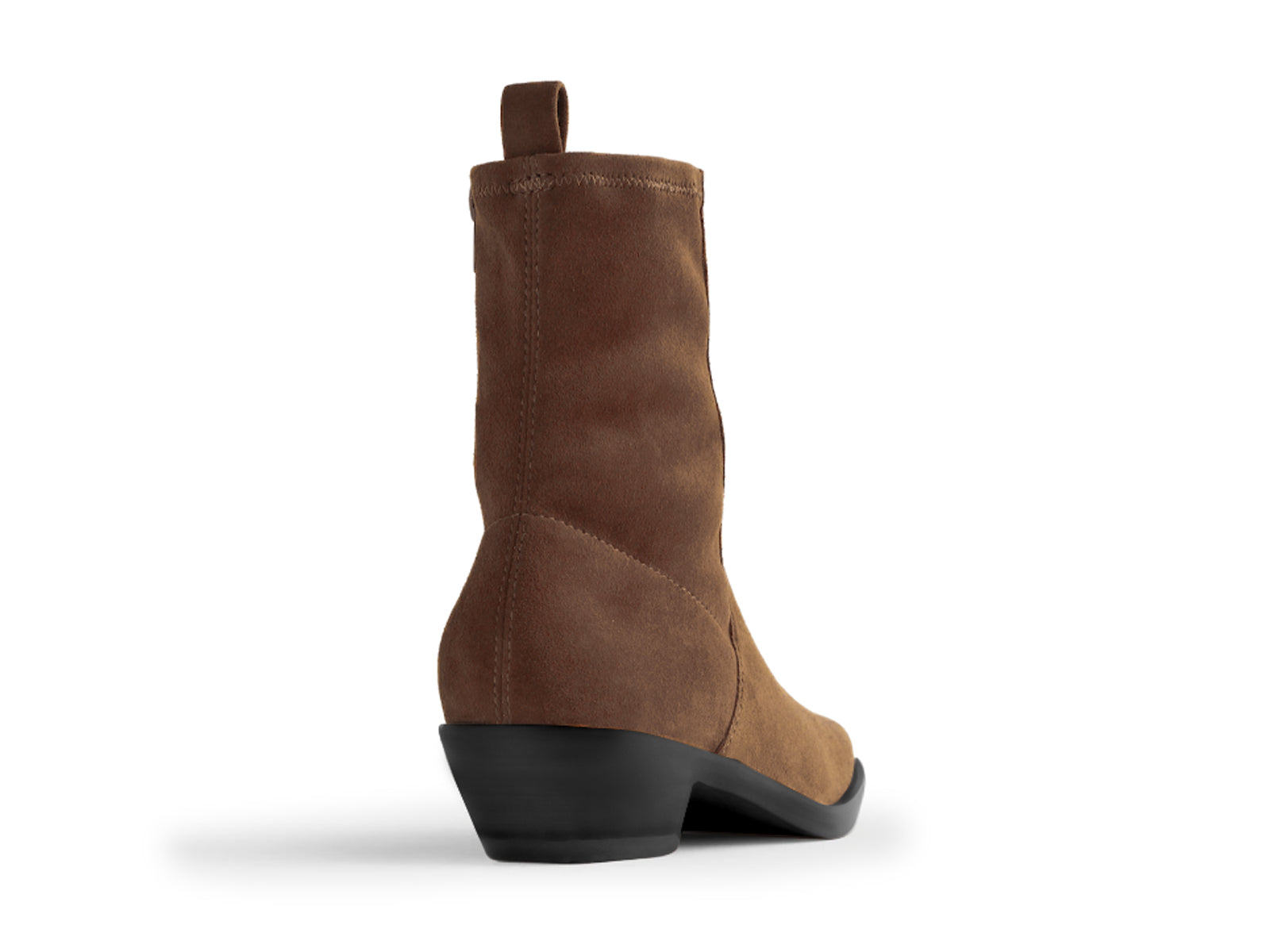Coutgo Womens Chocolate Brown Square Toe Ankle Boots