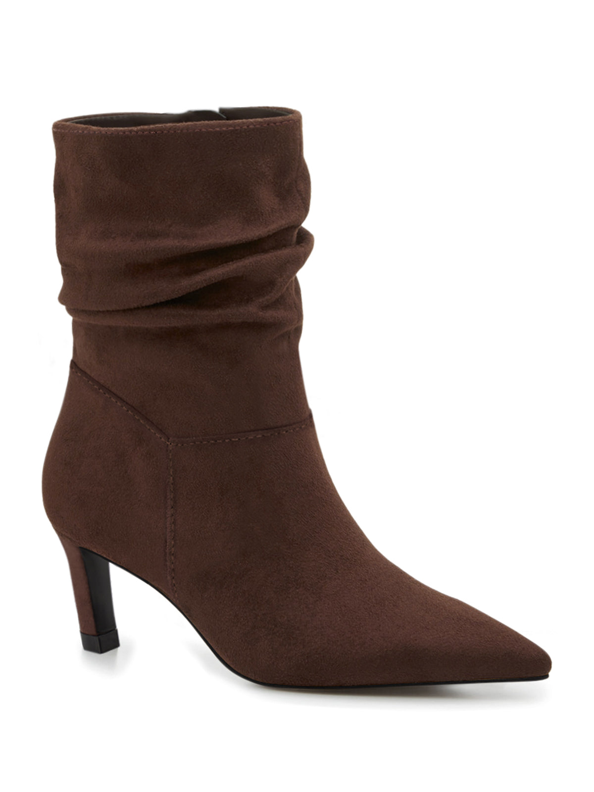 Coutgo Women Chocolate Slouch Pointed Ankle Boots