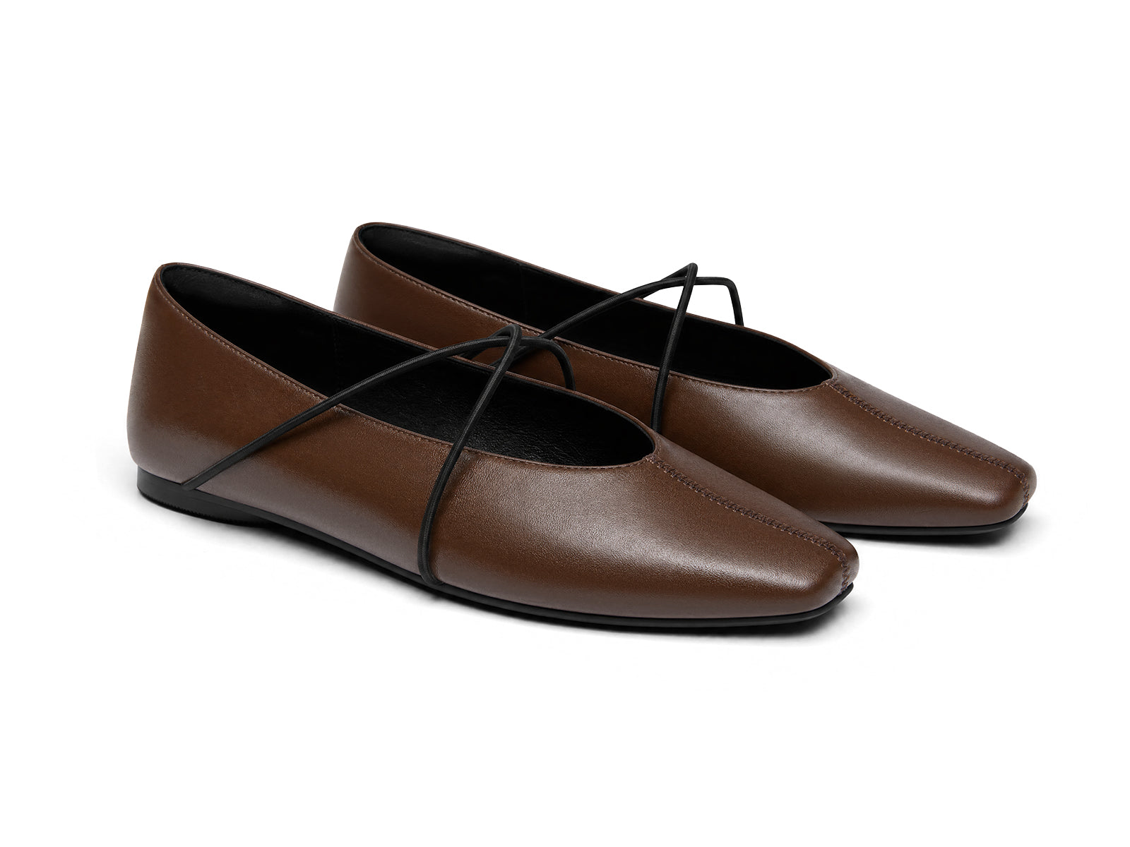 Coutgo Womens Chocolate Ballet Flats