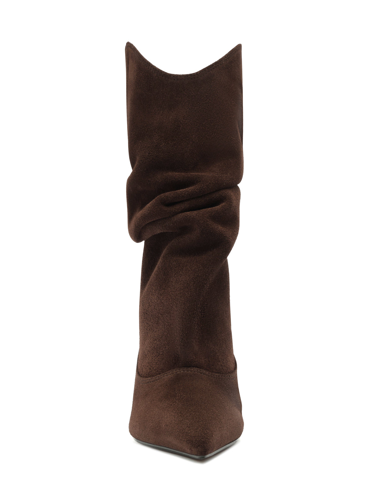 Coutgo Womens Chocolate Mid Calf Booties