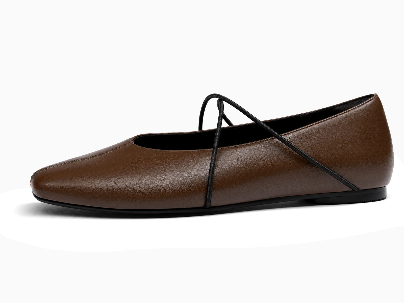 Coutgo Womens Chocolate Ballet Flats