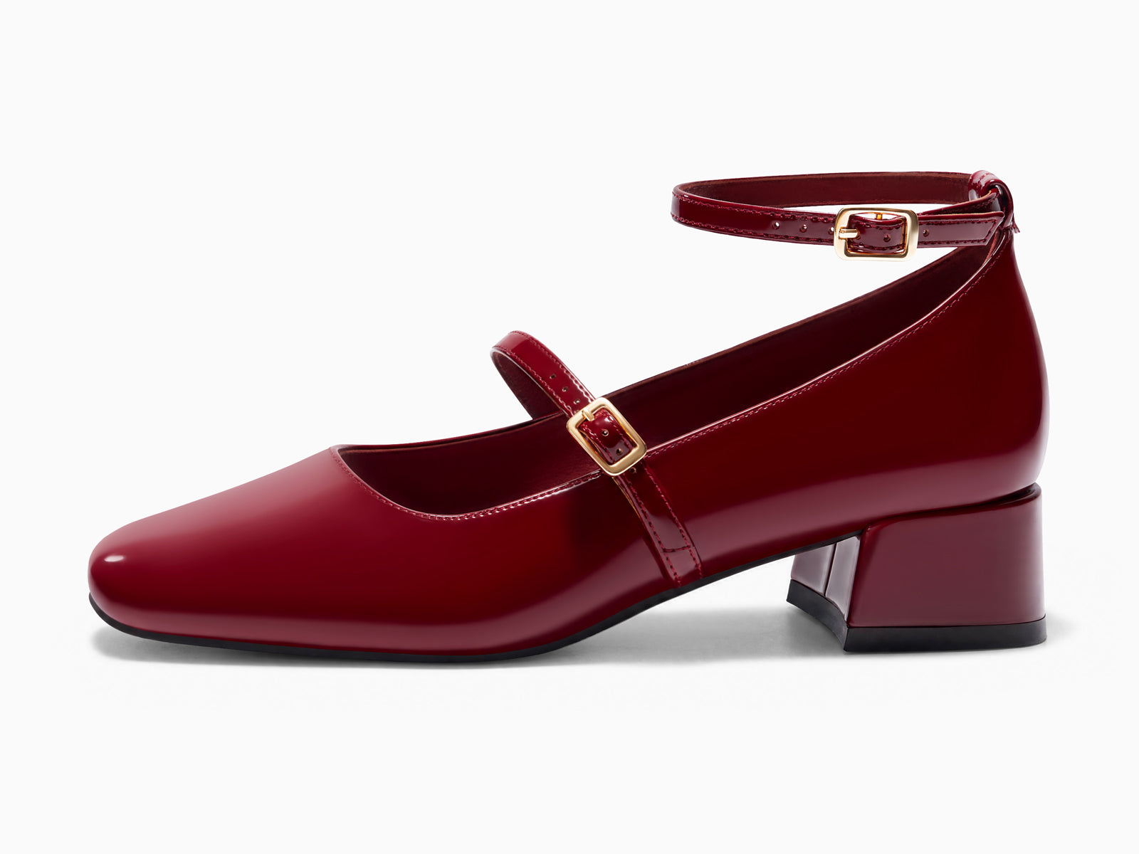 Coutgo Women Dark Red Mary Jane Shoes